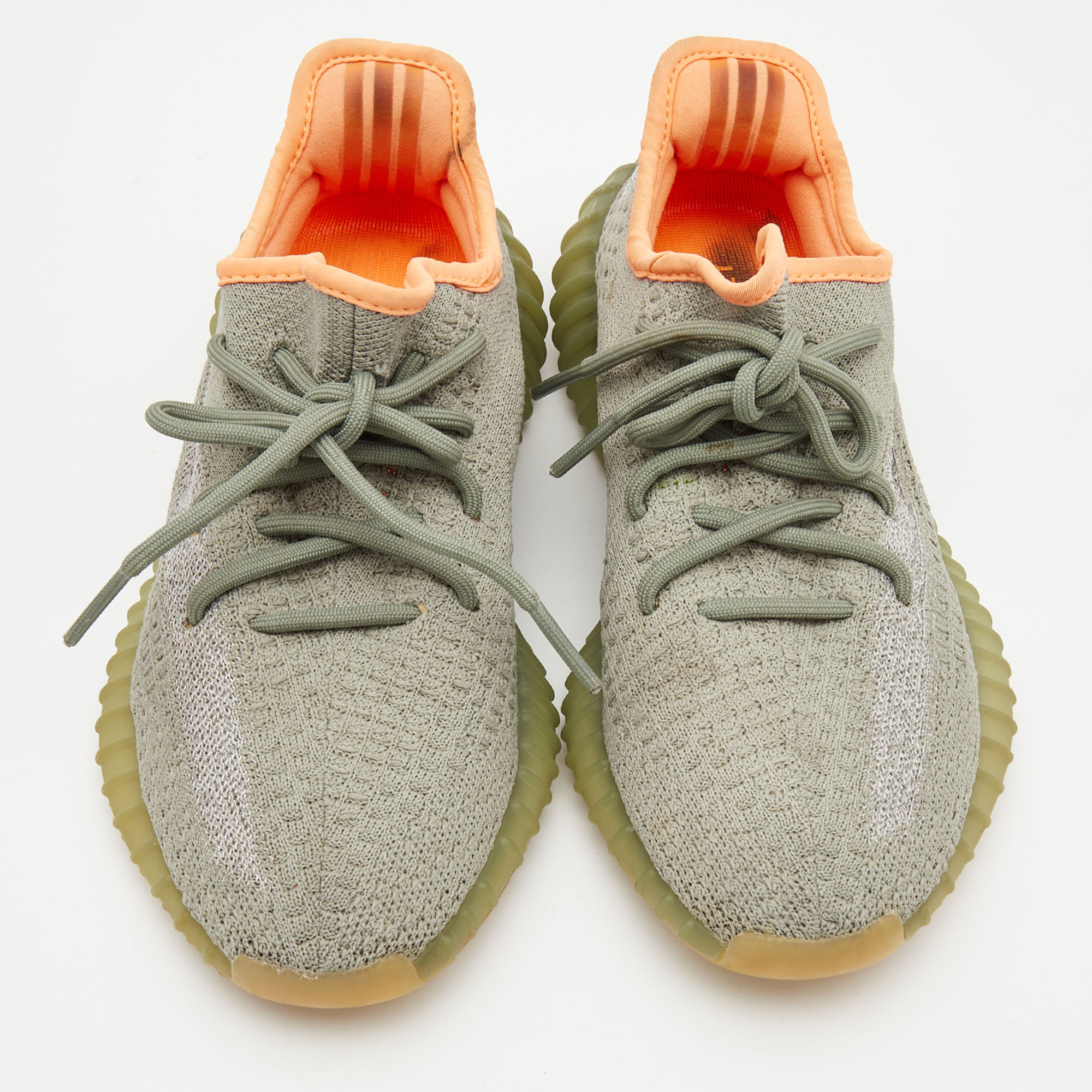 Yeezy X Adidas Green Fabric Boost 350 V2 Desert-Sage Sneakers Size 38