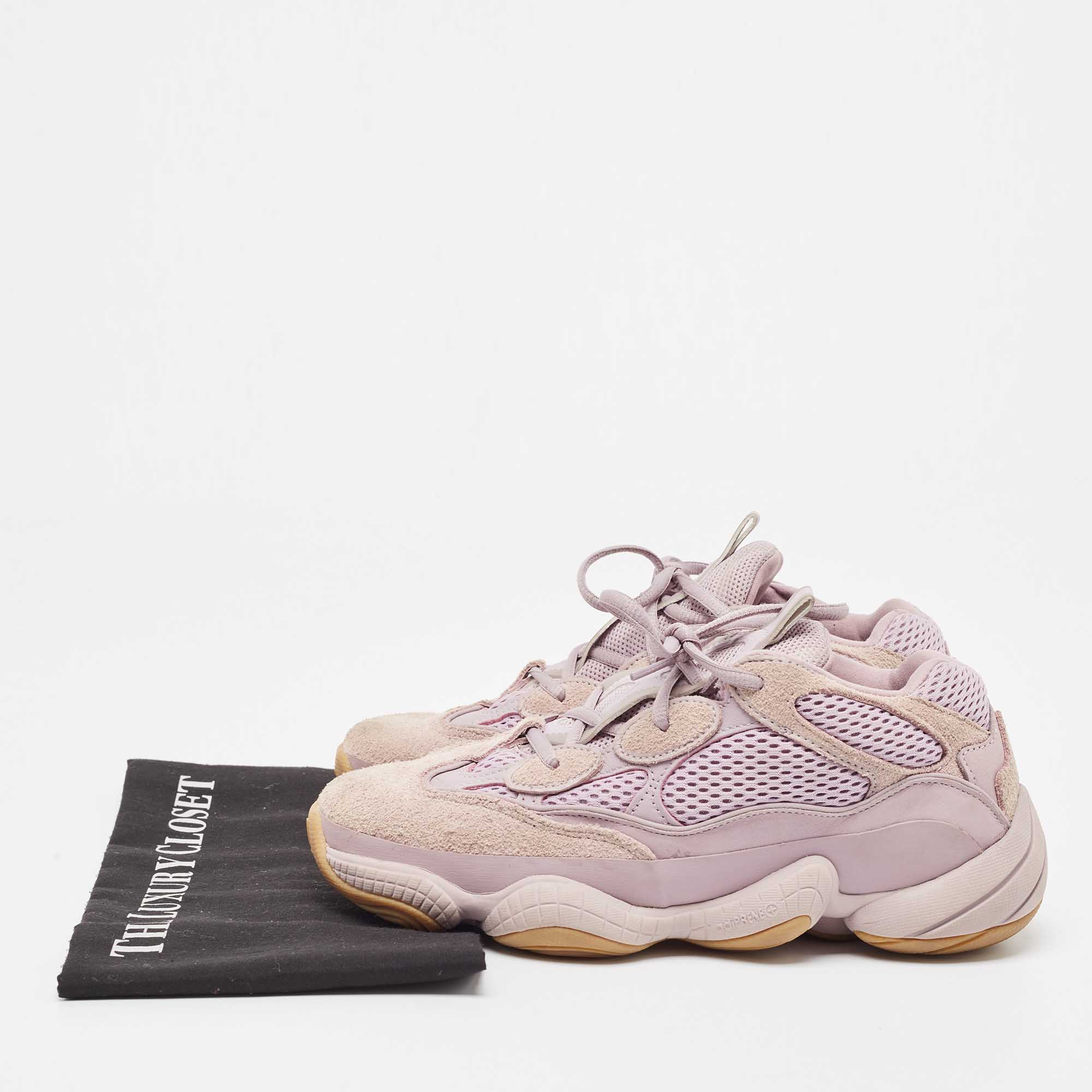 Adidas X Yeezy Purple Mesh And Suede Boost Yeezy 500 Soft Vision Sneakers Size 39.5