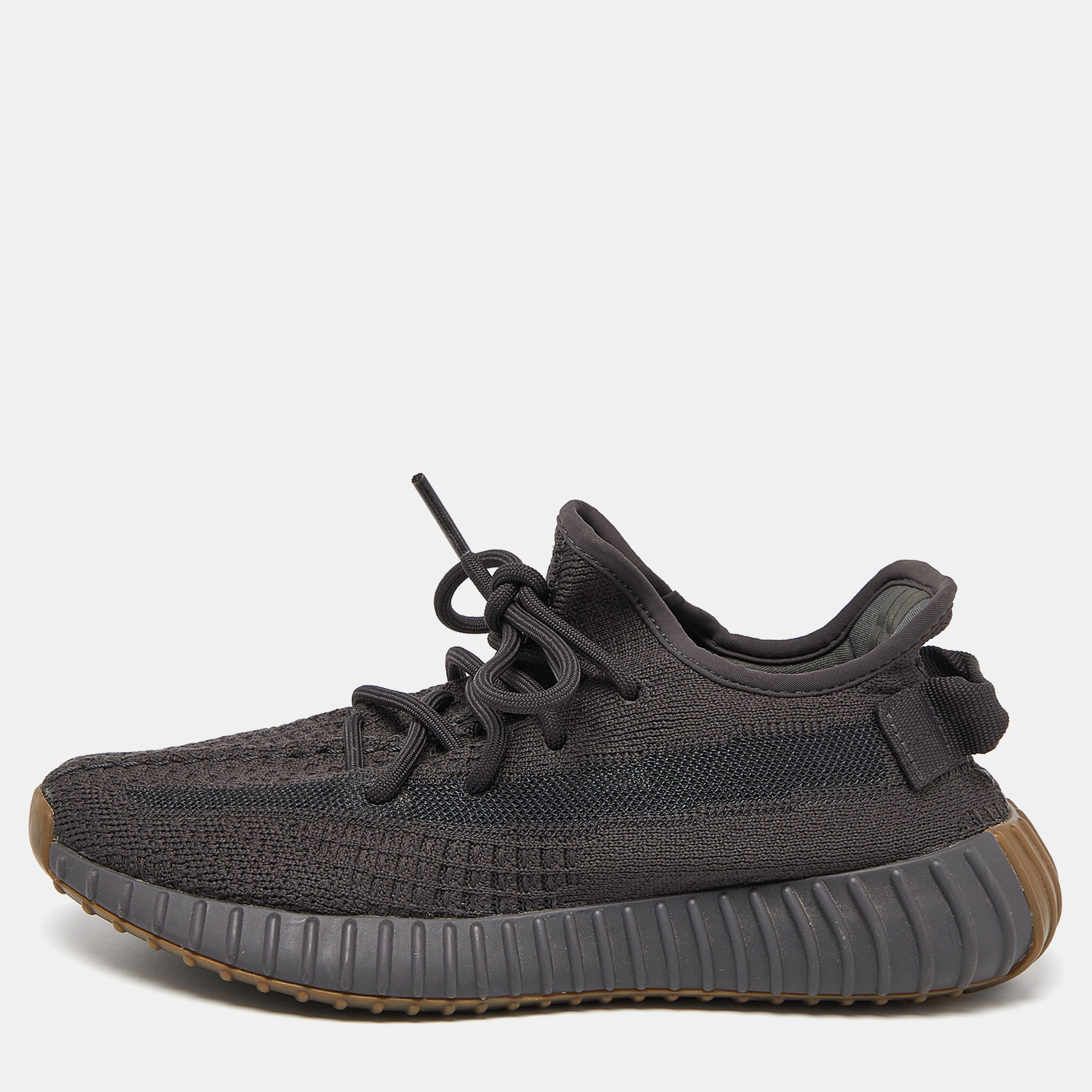Yeezy X Adidas Black Knit Fabric Boost 350 V2 Cinder Sneakers Size 38 2/3