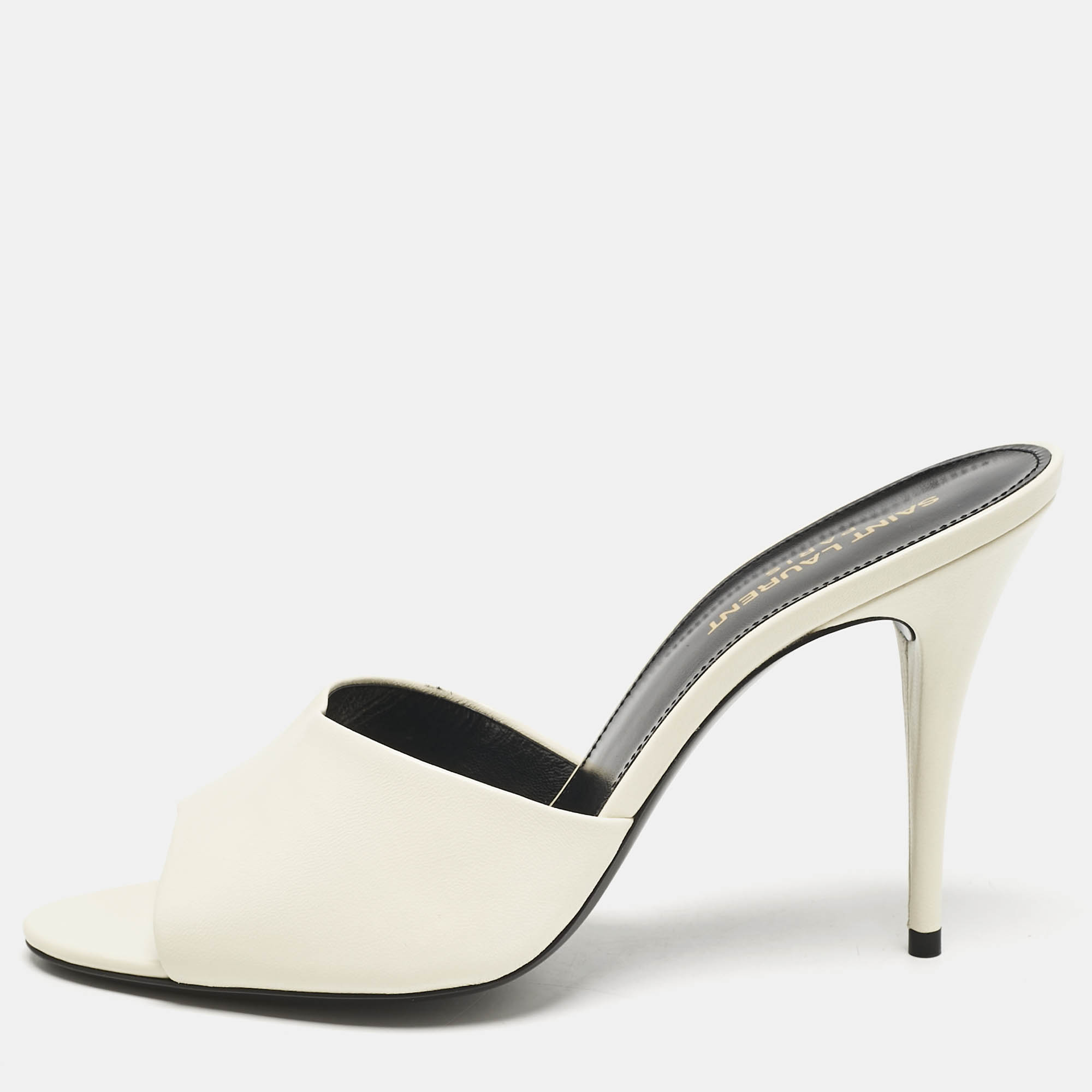 Saint Laurent White Leather Belfagor Open Toe Slide Sandals Size
Saint Laurent White Leather Belfagor Open Toe Slide Sandals Size
