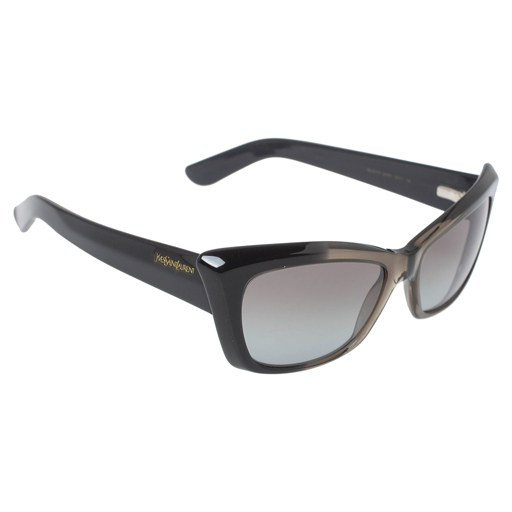 Image of Yves Saint Laurent Paris Grey Degrade/ Grey /S Cat Eye Sunglasses