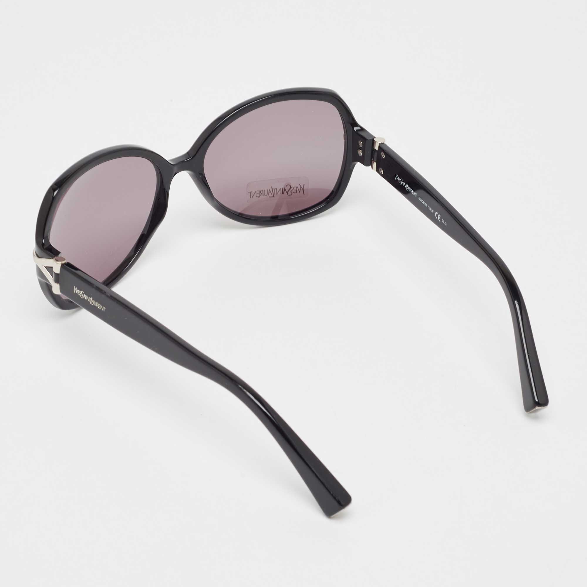 Yves Saint Laurent Black Y Logo 6308/S Oval Sunglasses
