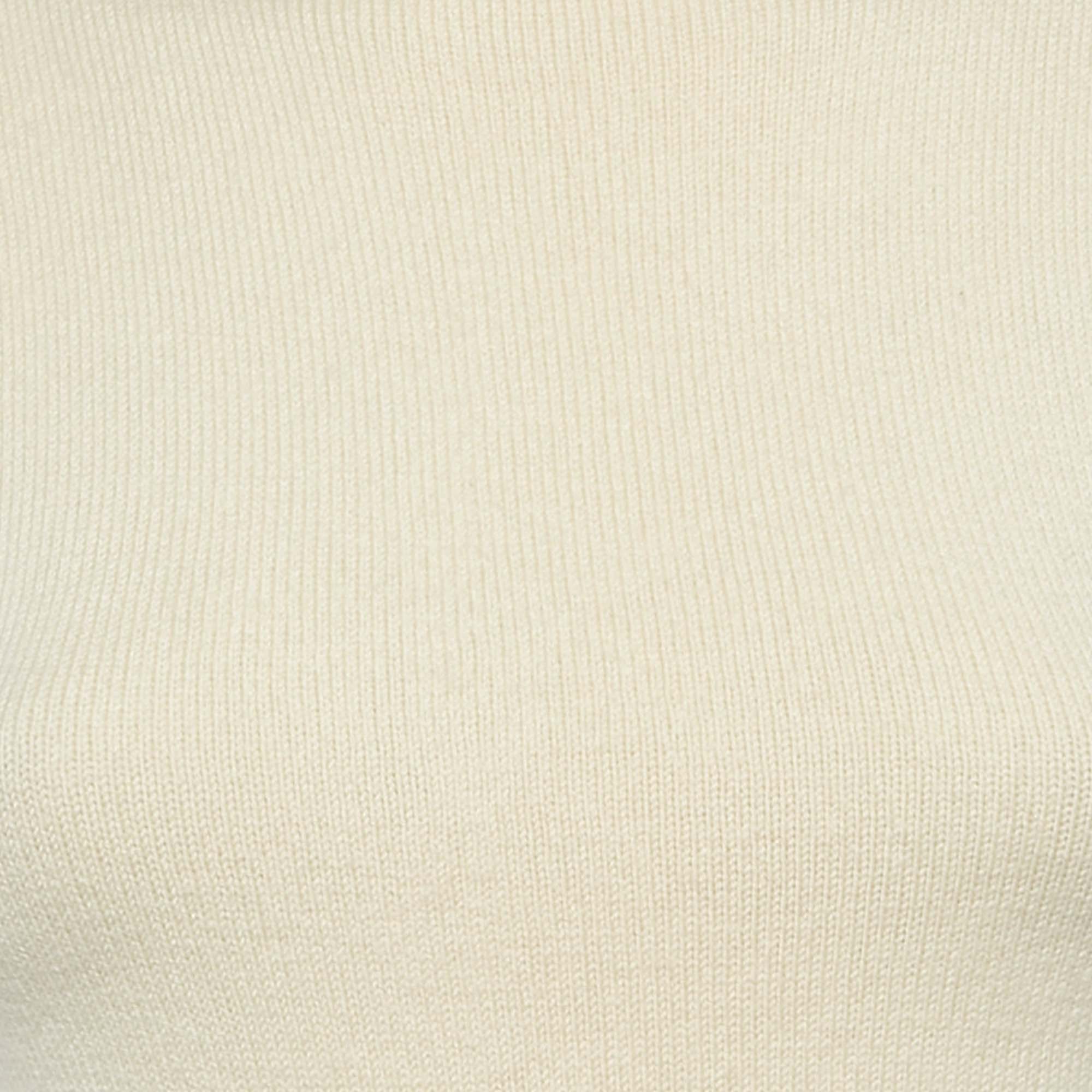 Yves Saint Laurent Vintage Cream Wool Sleeveless Sweater XS