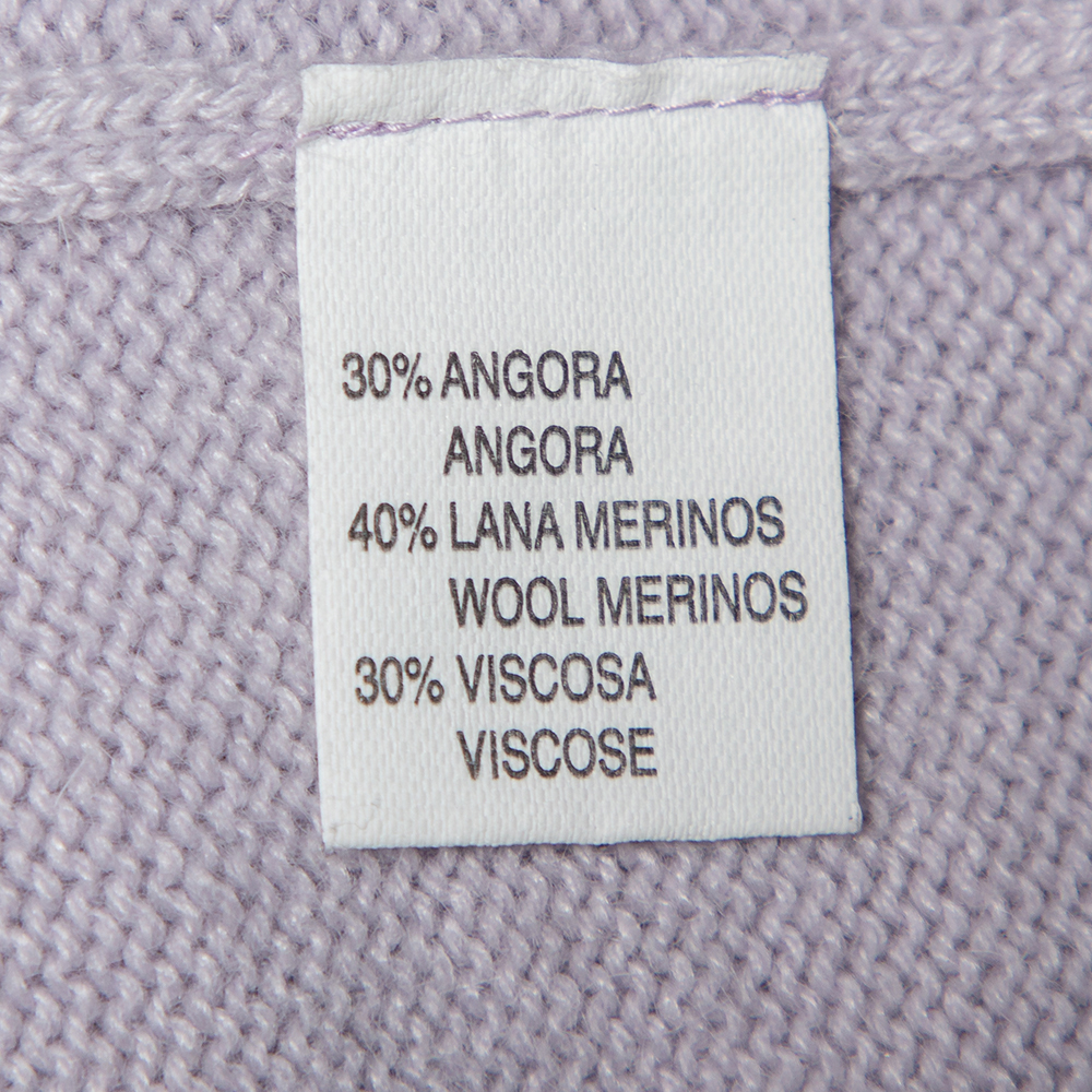 Yves Saint Laurent Rive Gauche Lilac Angora & Wool Cowl Neck Sweater S