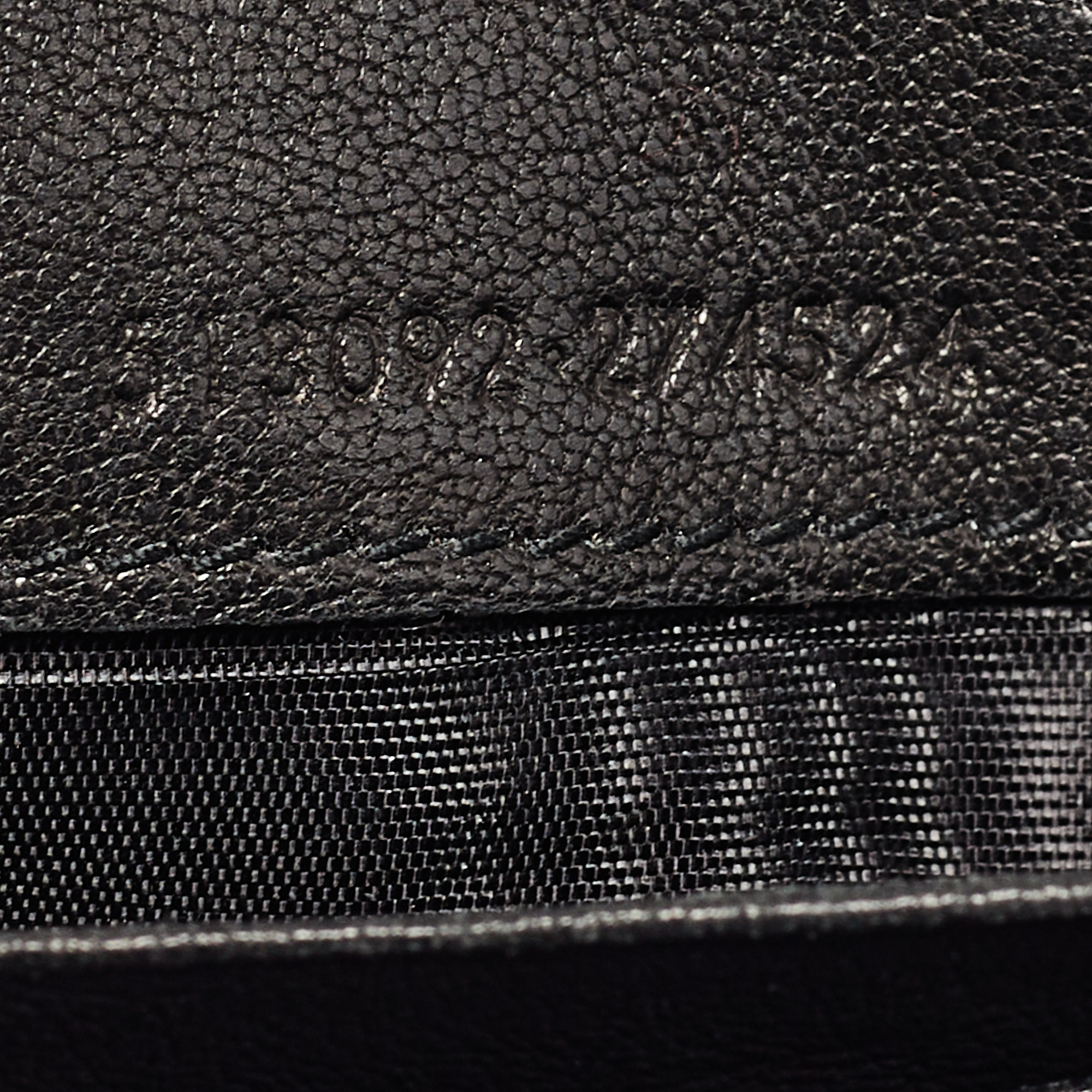 Yves Saint Laurent Black Leather Y Line Continental Wallet