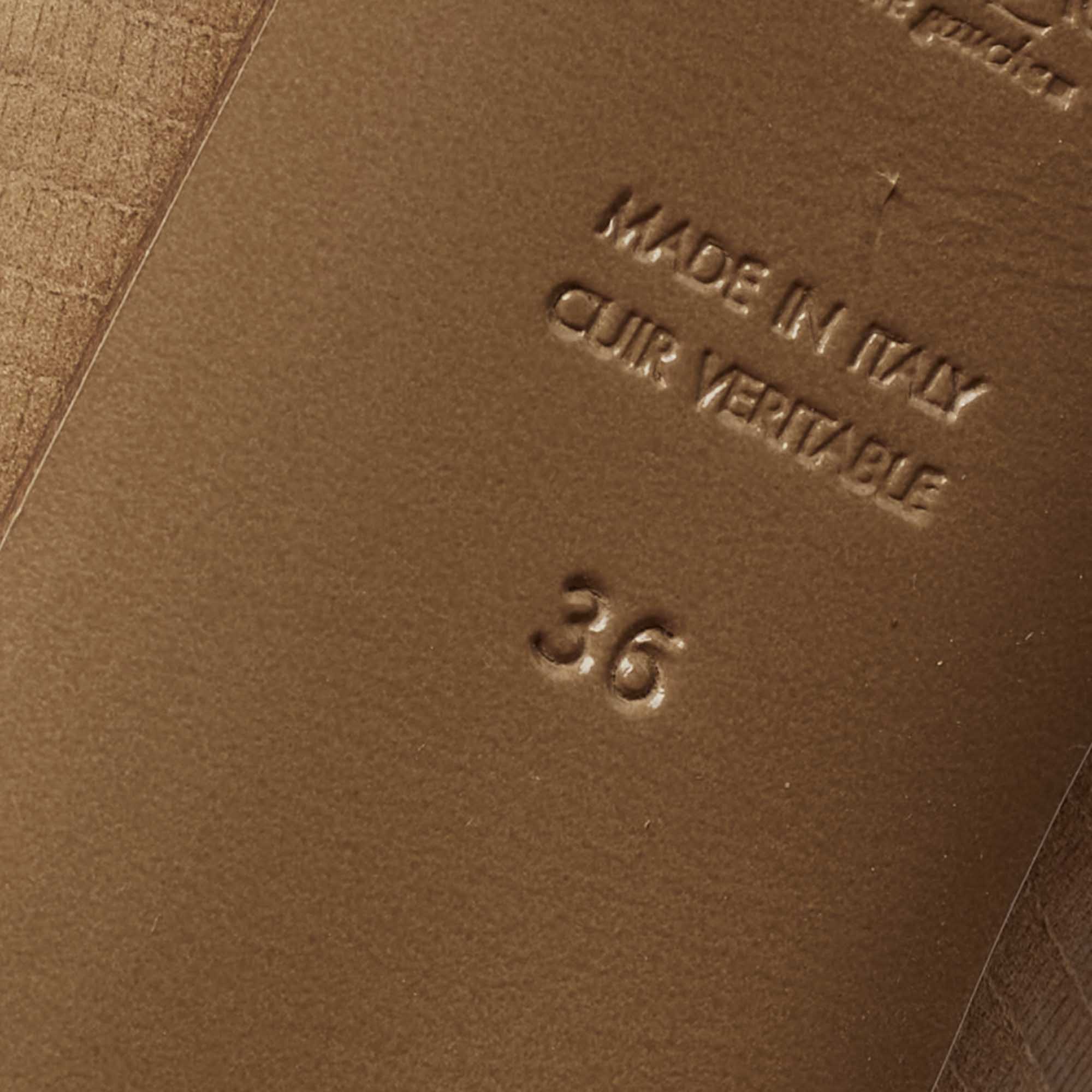 Yves Saint Laurent Brown Nubuck Leather Tribtoo  Pumps Size 36