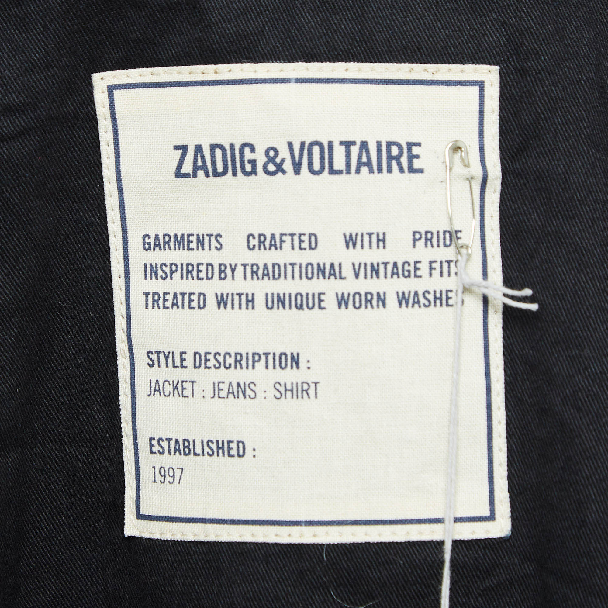 Zadig & Voltaire Navy Blue Suede Zip Front Leonna Jacket M