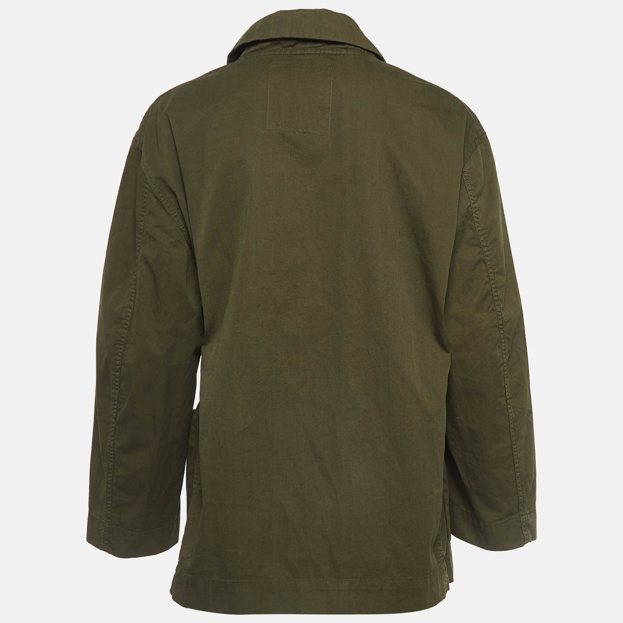 Zadig & Voltaire Military Green Cotton Wrap-Up Jacket XS