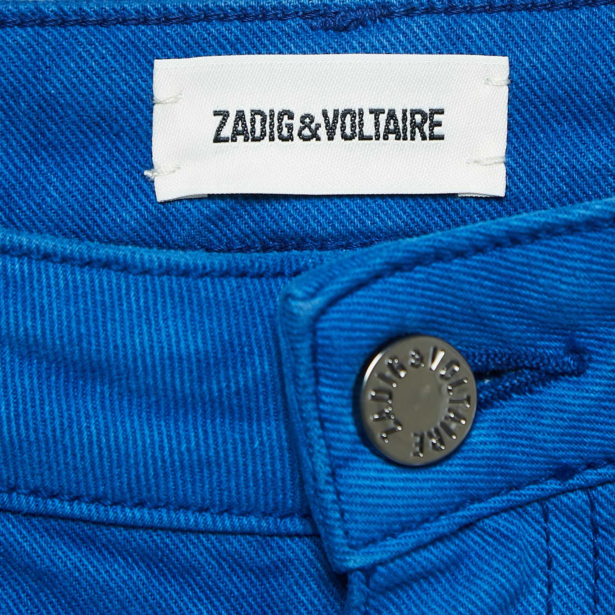 Zadig & Voltaire Blue Denim Eva Cher Jeans S Waist 26.5