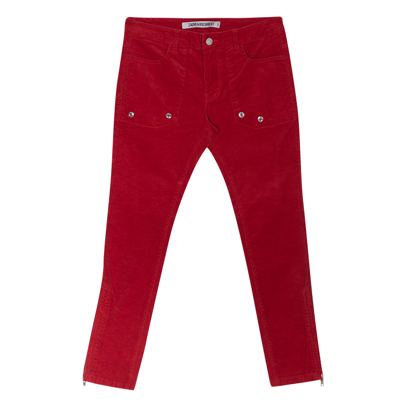 Image of Zadig and Voltaire Red Corduroy Pants M