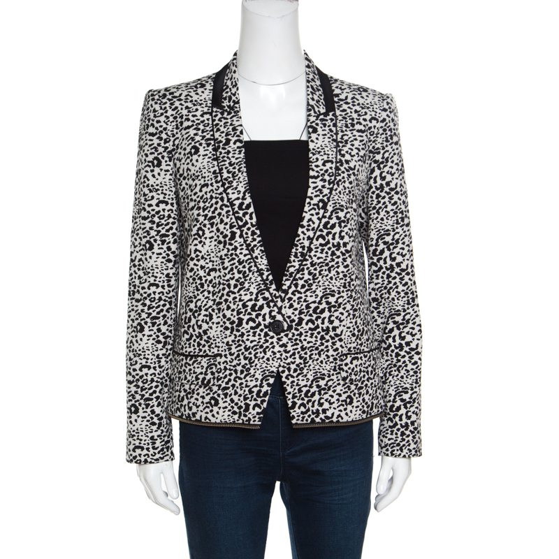 Фото #1: Zadig and Voltaire Monochrome Jacquard Vegam Leo Blazer M