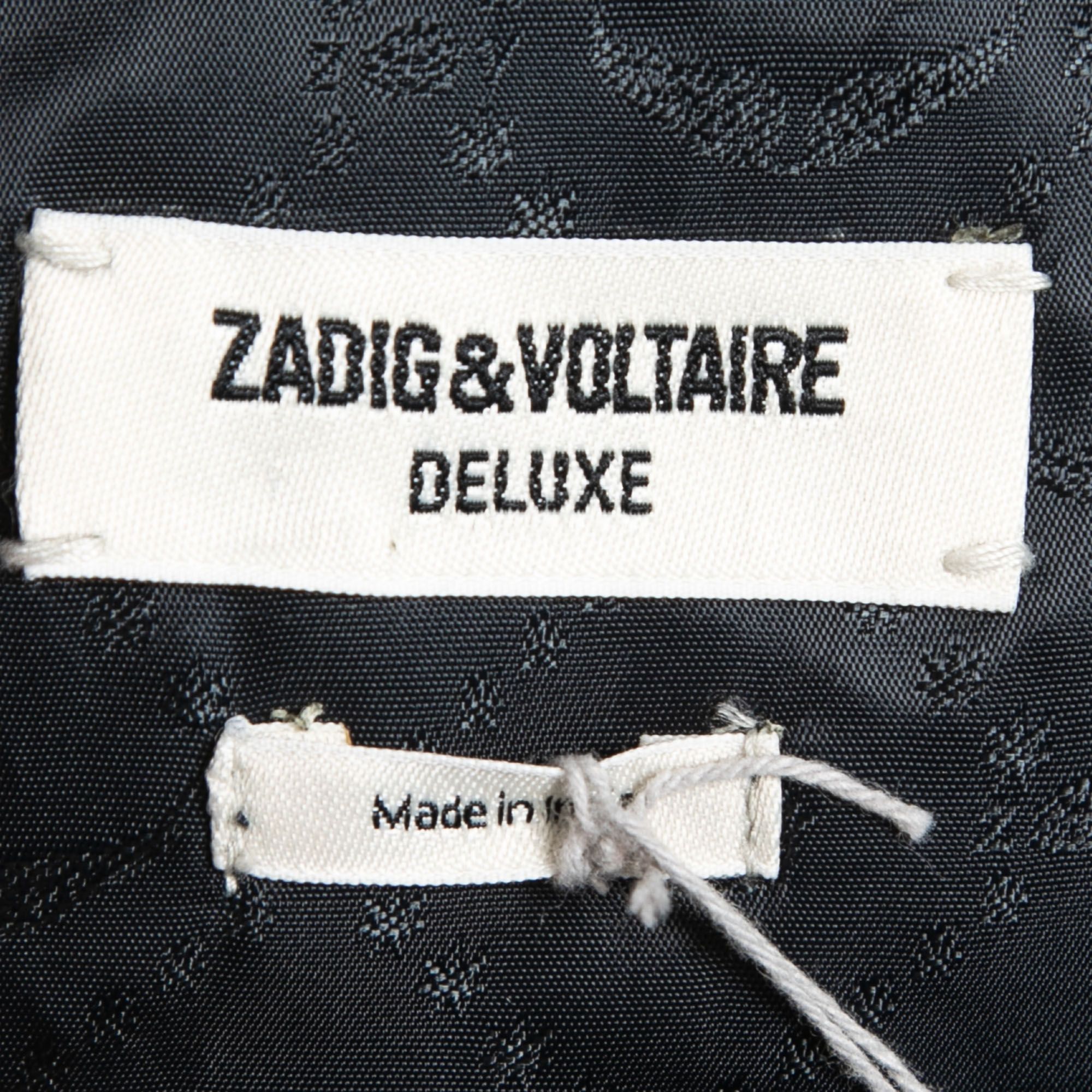 Zadig And Voltaire Black Fringed Leather Mini Skirt M