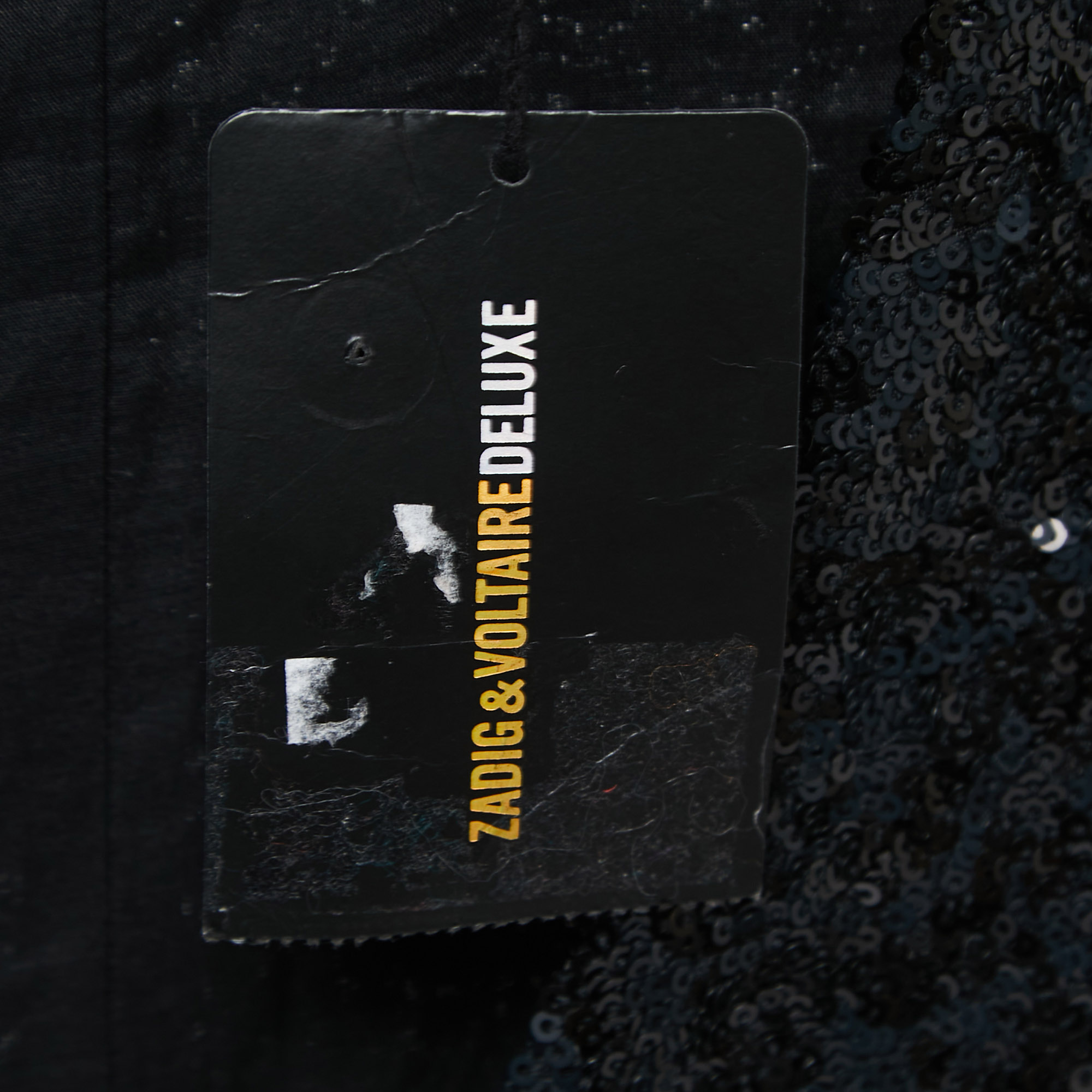 Zadig And Voltaire Deluxe Black Sequined Vest L