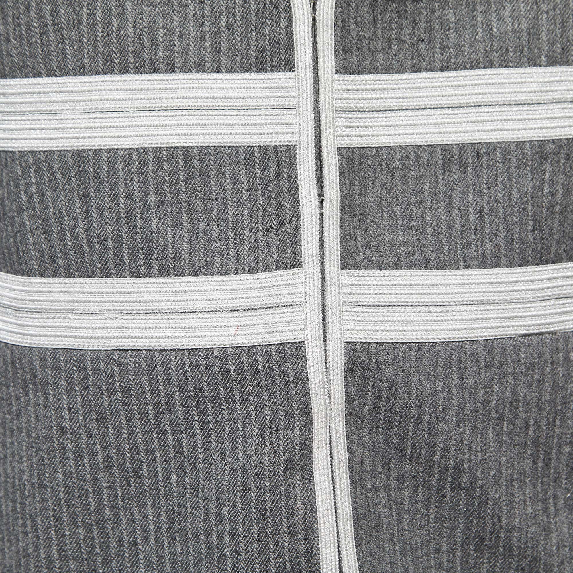 Zadig & Voltaire Grey Patterned Wool Blend Jacket M