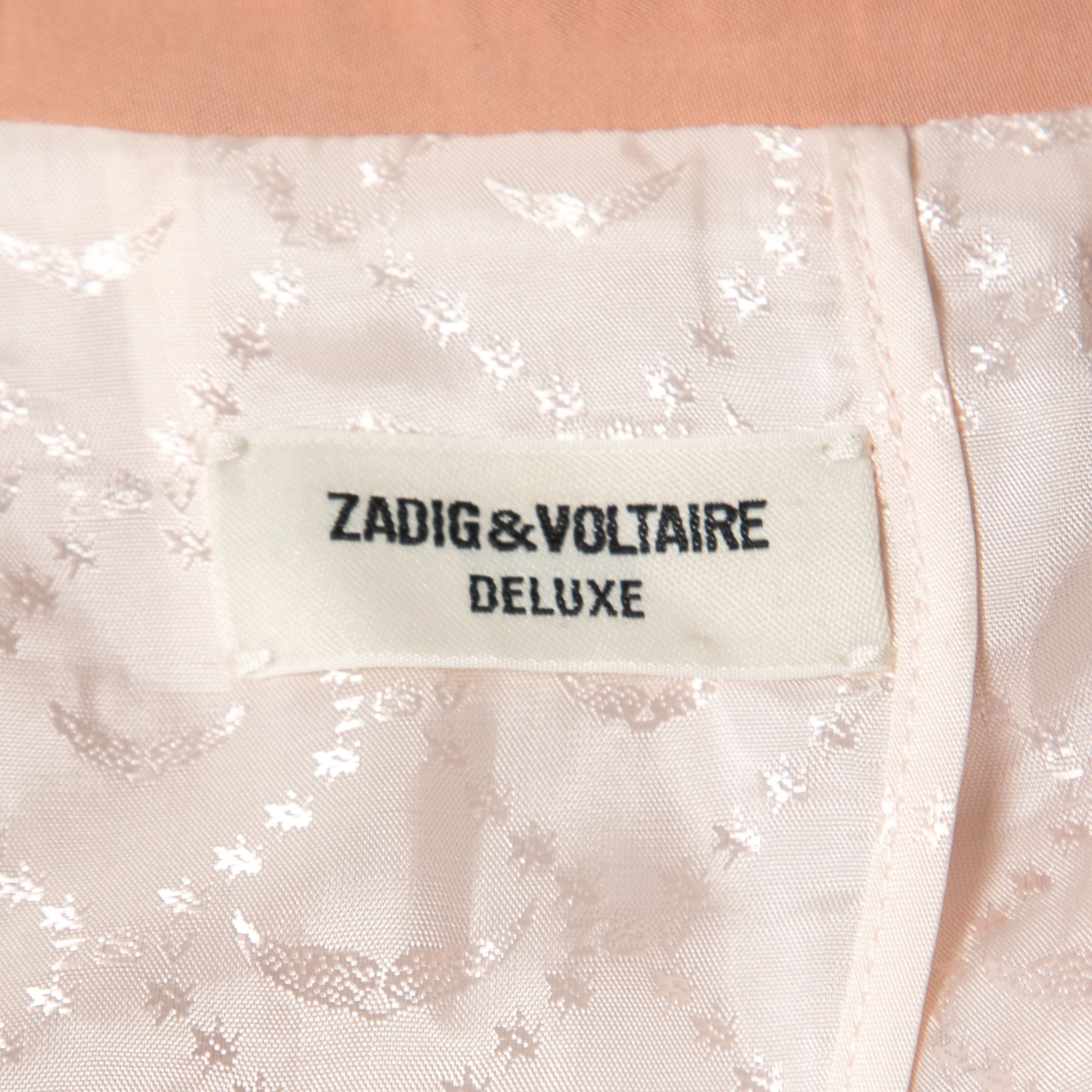 Zadig & Voltaire Deluxe Pink Star Jacquard Victor Jacq Blazer S