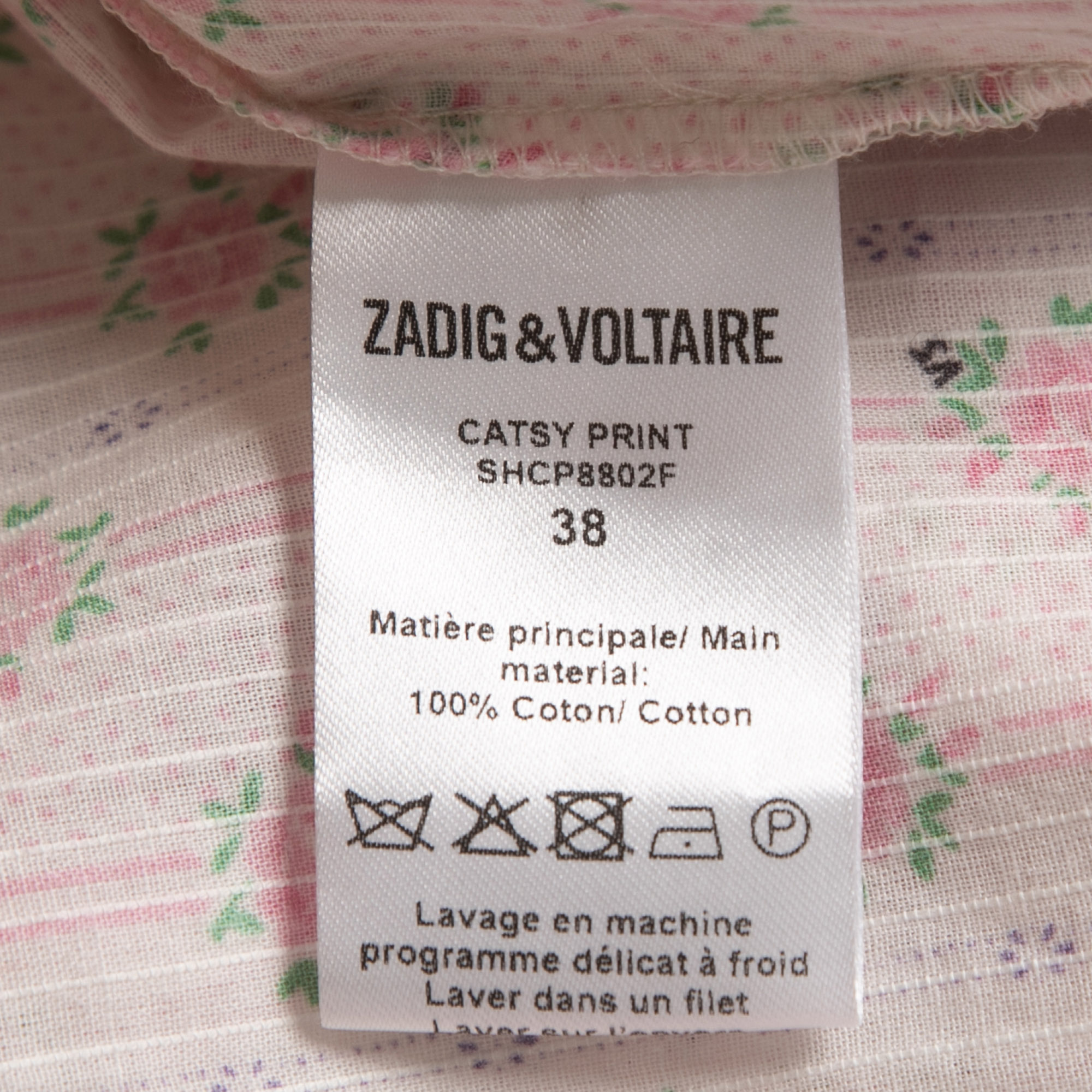 Zadig & Voltaire White Floral Printed Cotton Catsy Jumpsuit M