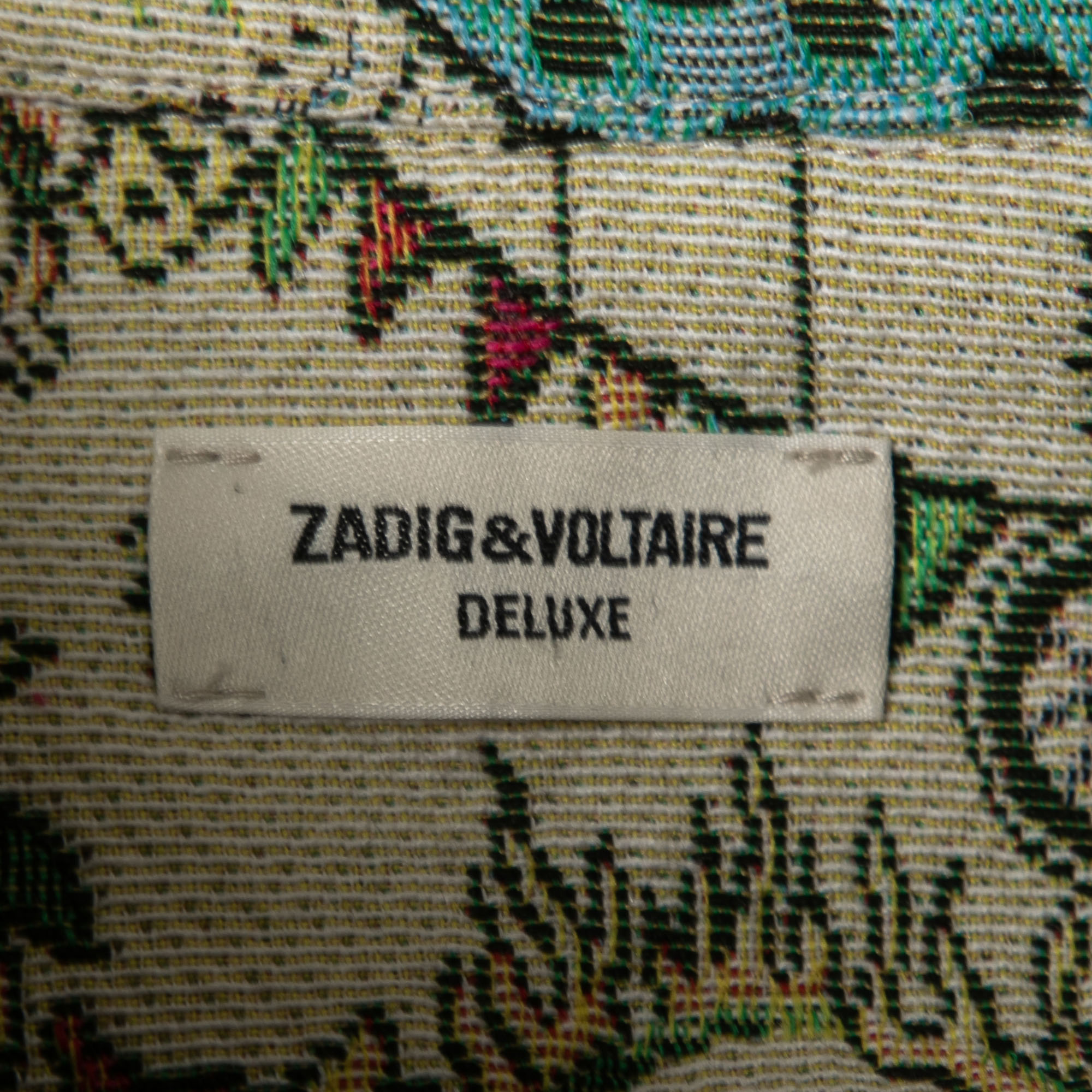 Zadig & Voltaire Multicolor Patterne Denim Fringed Vest L