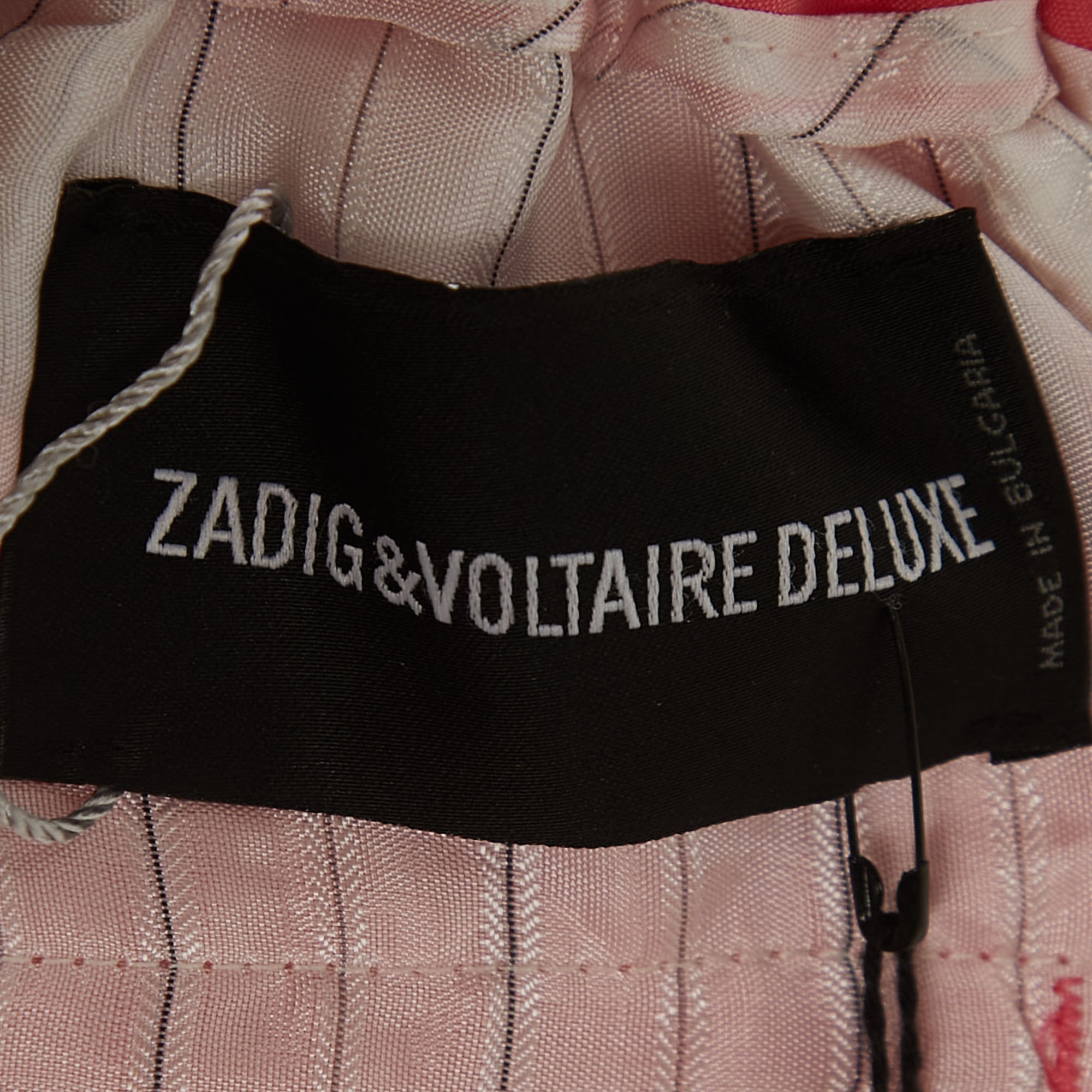 Zadig & Voltaire Pink Star Jacquard Trousers S