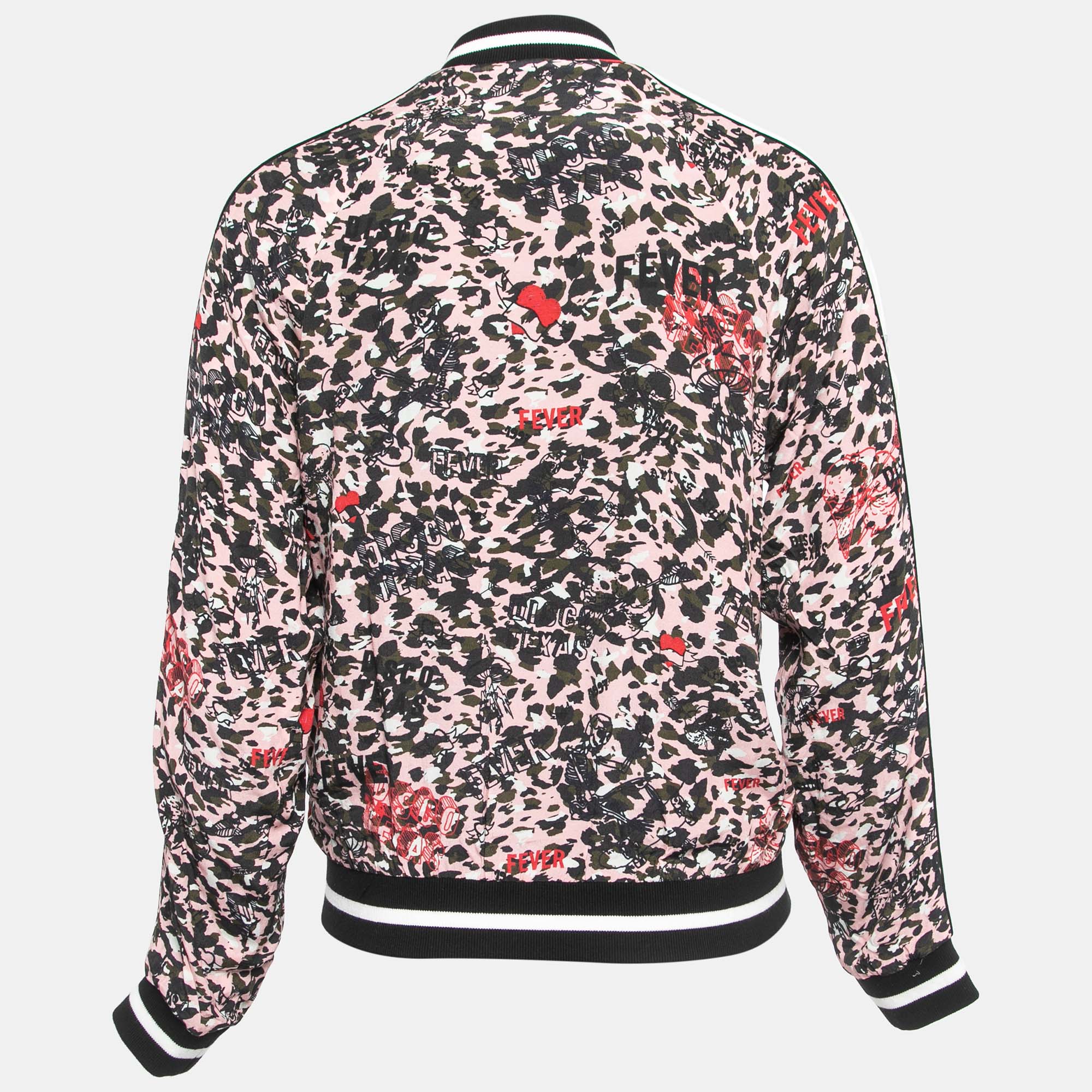 Zadig And Voltaire Multicolor Printed Crepe Reversible Bomber Jacket XS