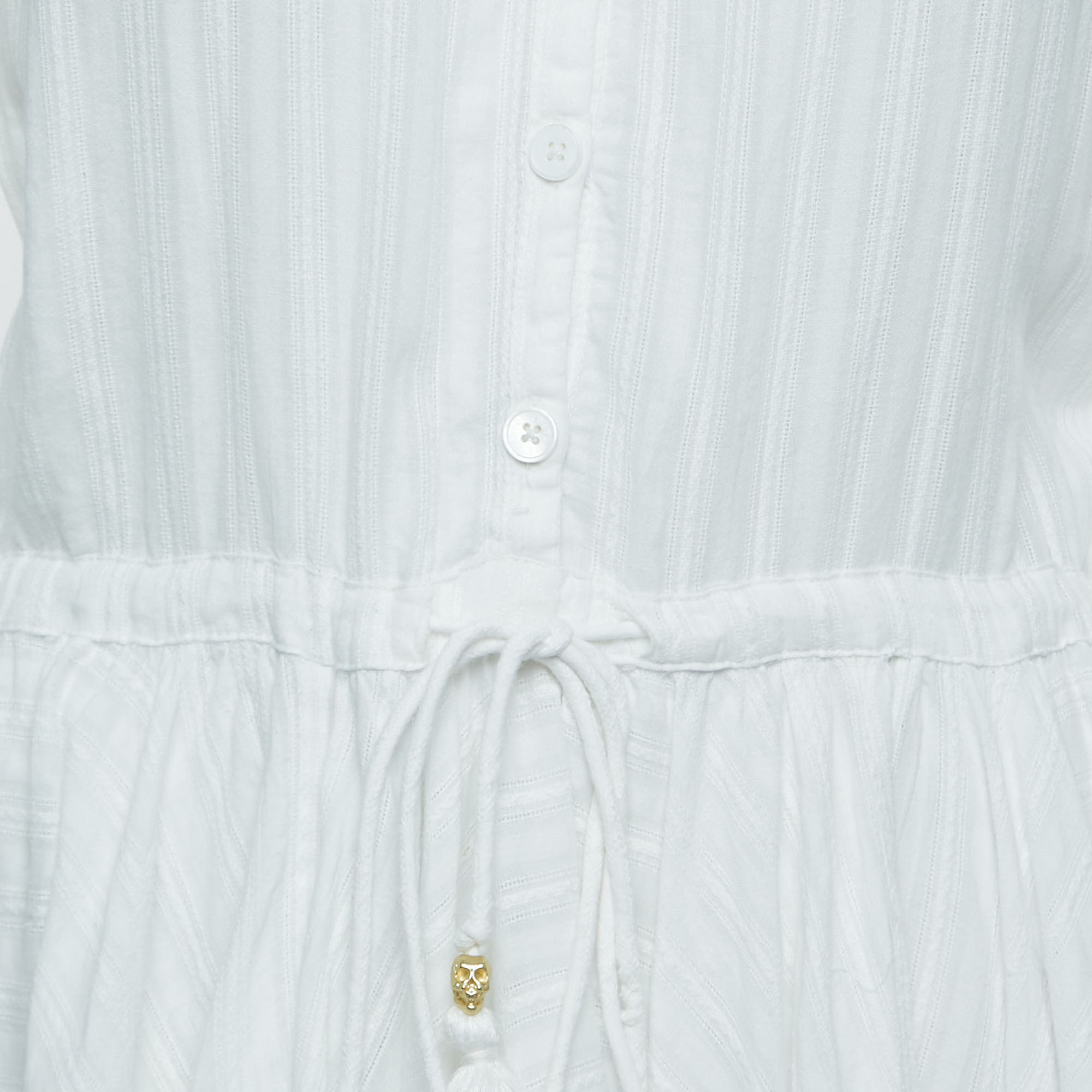 Zadig & Voltaire White Cotton Shirt Dress S
