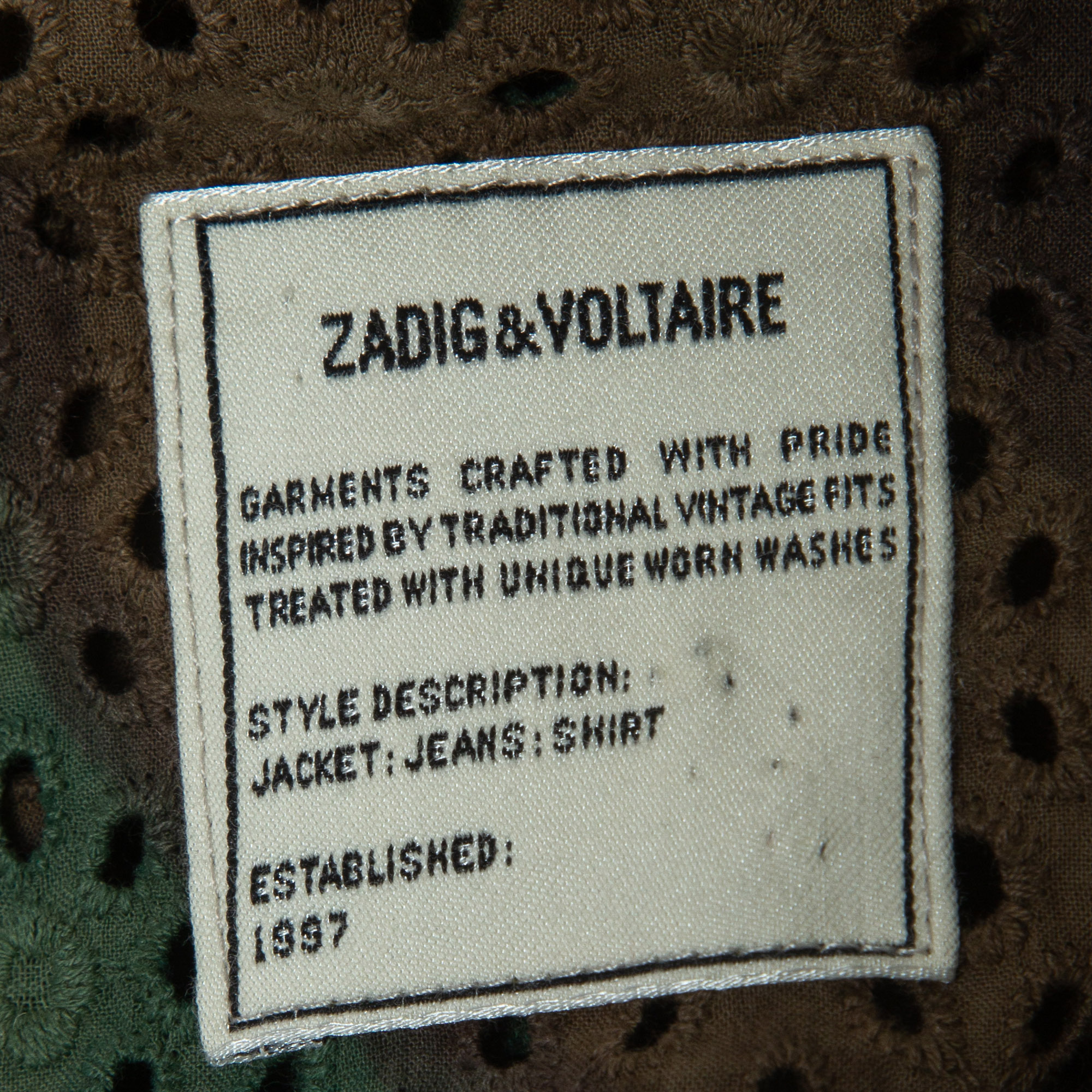 Zadig & Voltaire Green Camouflage Print Cotton Short Dress XS