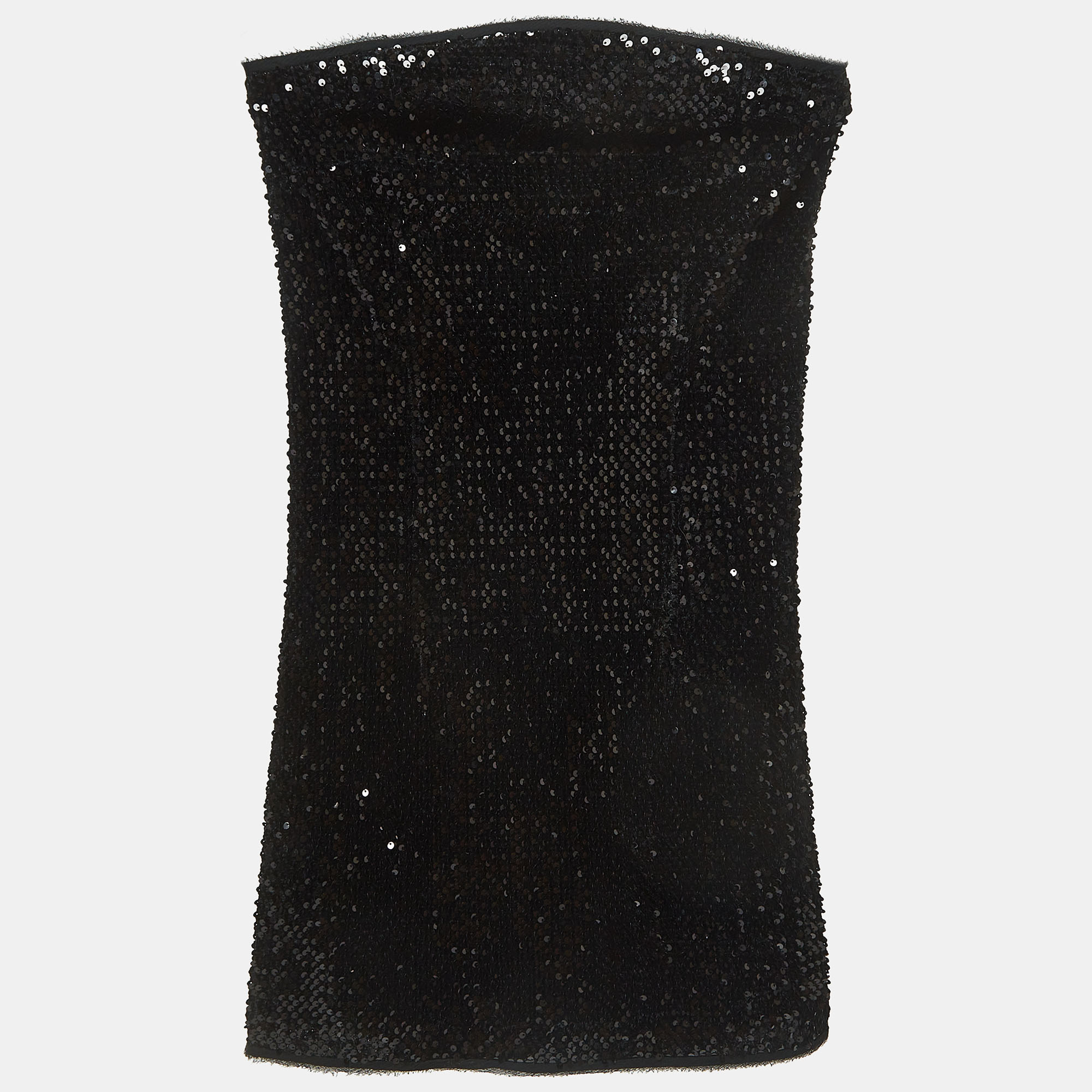 Zadig & Voltaire Black Sequined Tube Mini Dress M