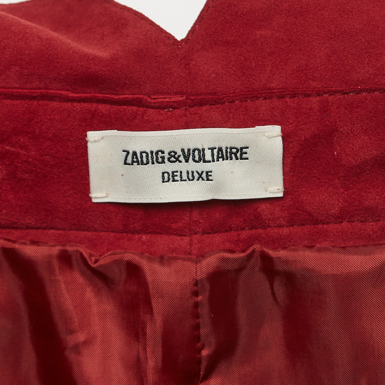 Zadig & Voltaire Red Suede Fringed Trousers M