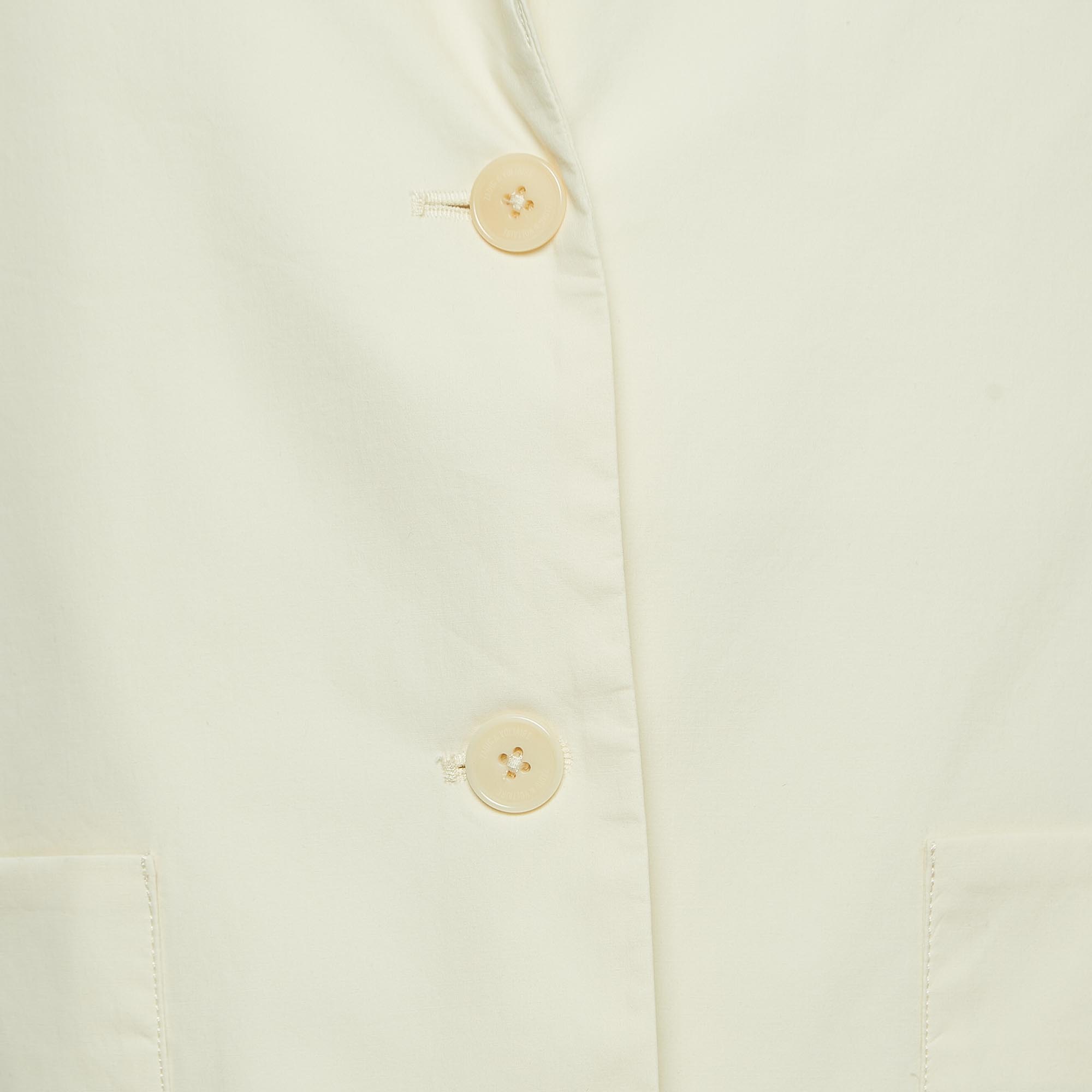 Zadig & Voltaire Ivory White Cotton Blazer S
