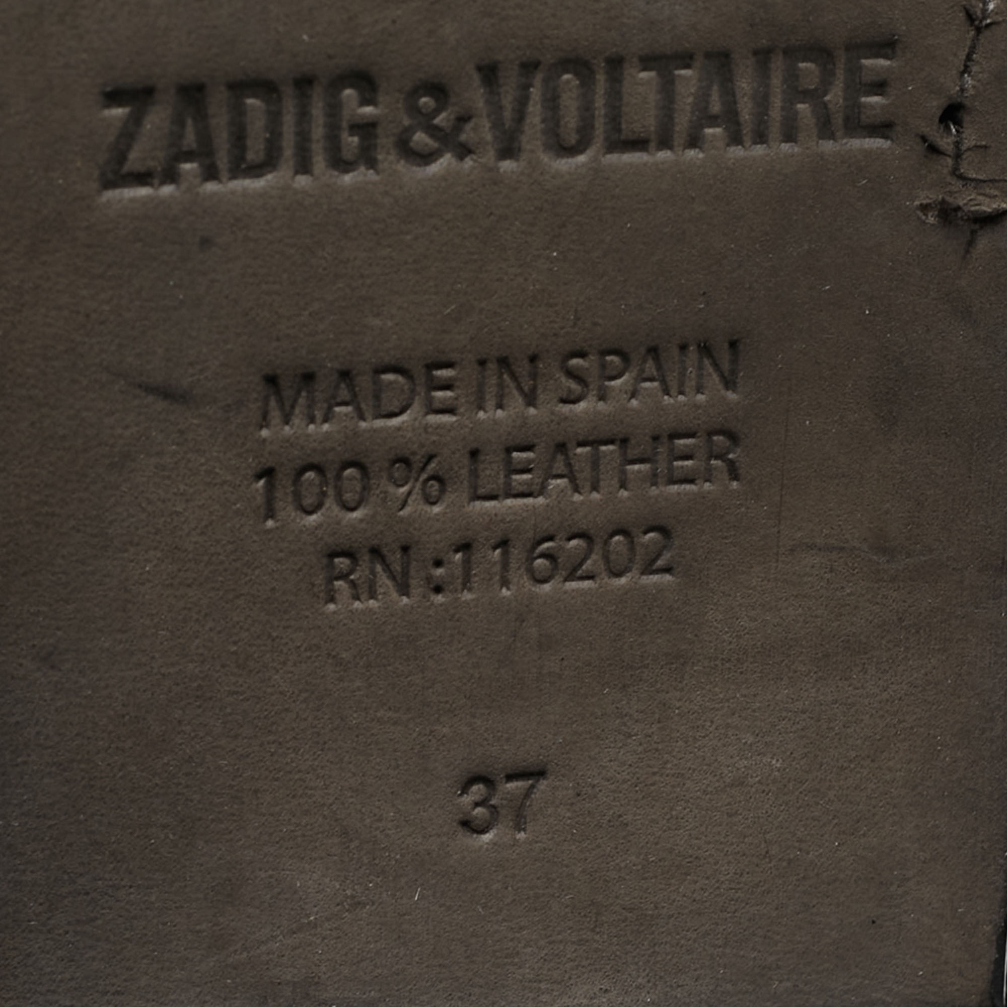 Zadig & Voltaire Black/Grey Suede Teddy Ankle Boots Size 37