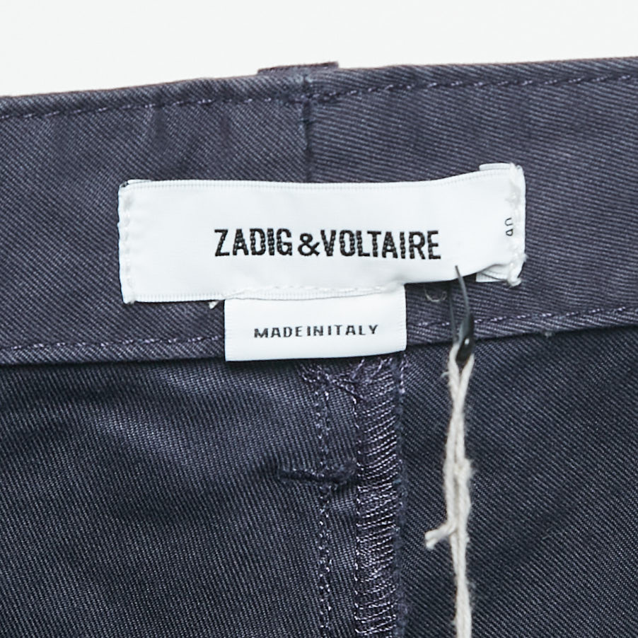 Zadig & Voltaire Grey Cotton Regular Trousers M