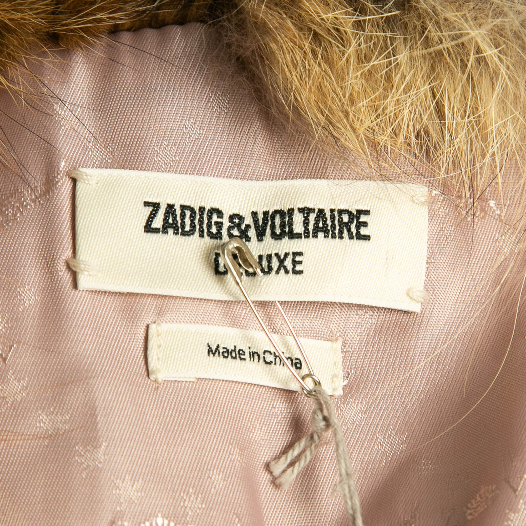 Zadig & Voltaire Multicolor Silver Fox Fur Open Front Waistcoat S