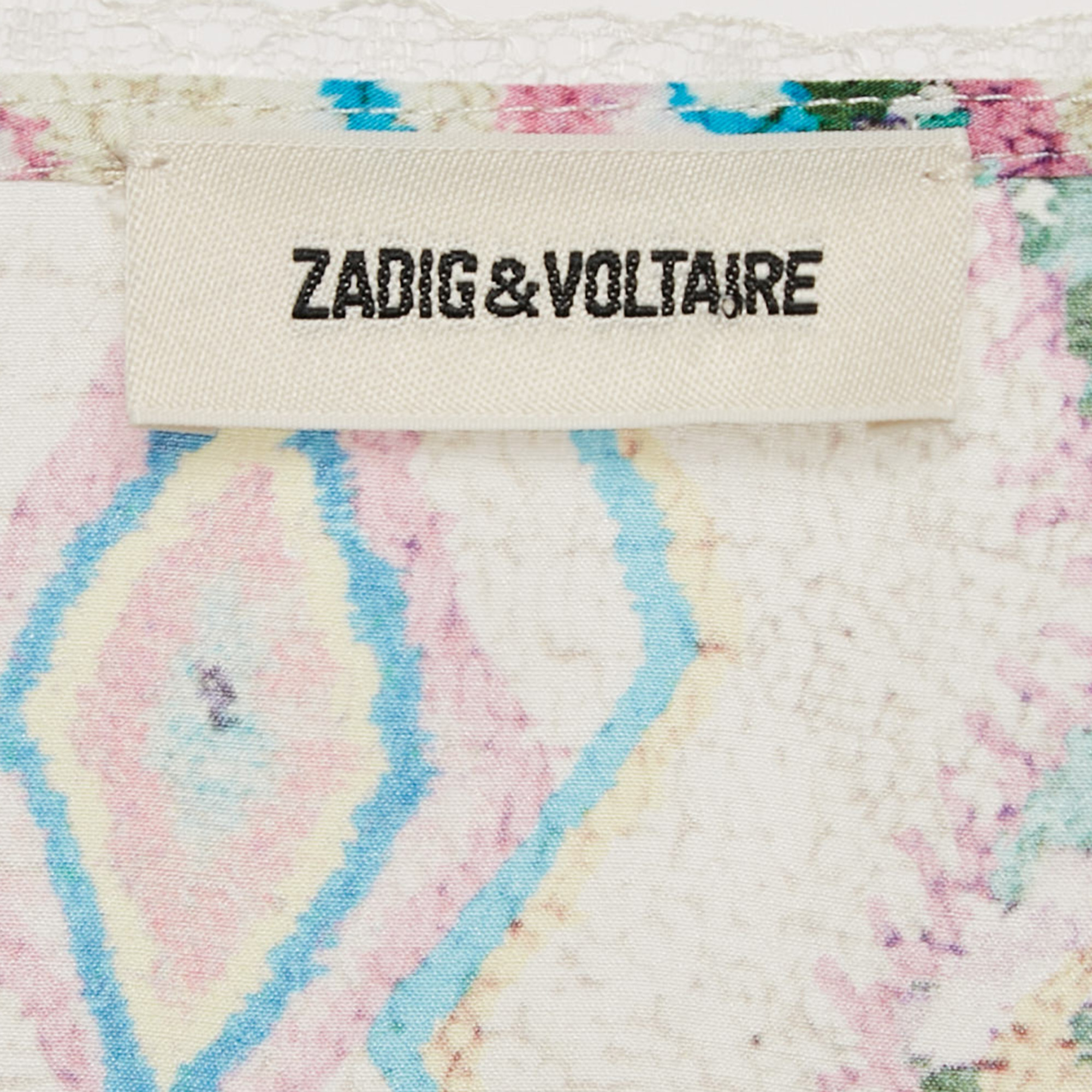 Zadig And Voltaire Multicolor Printed Roxana Kilm Mini Dress L