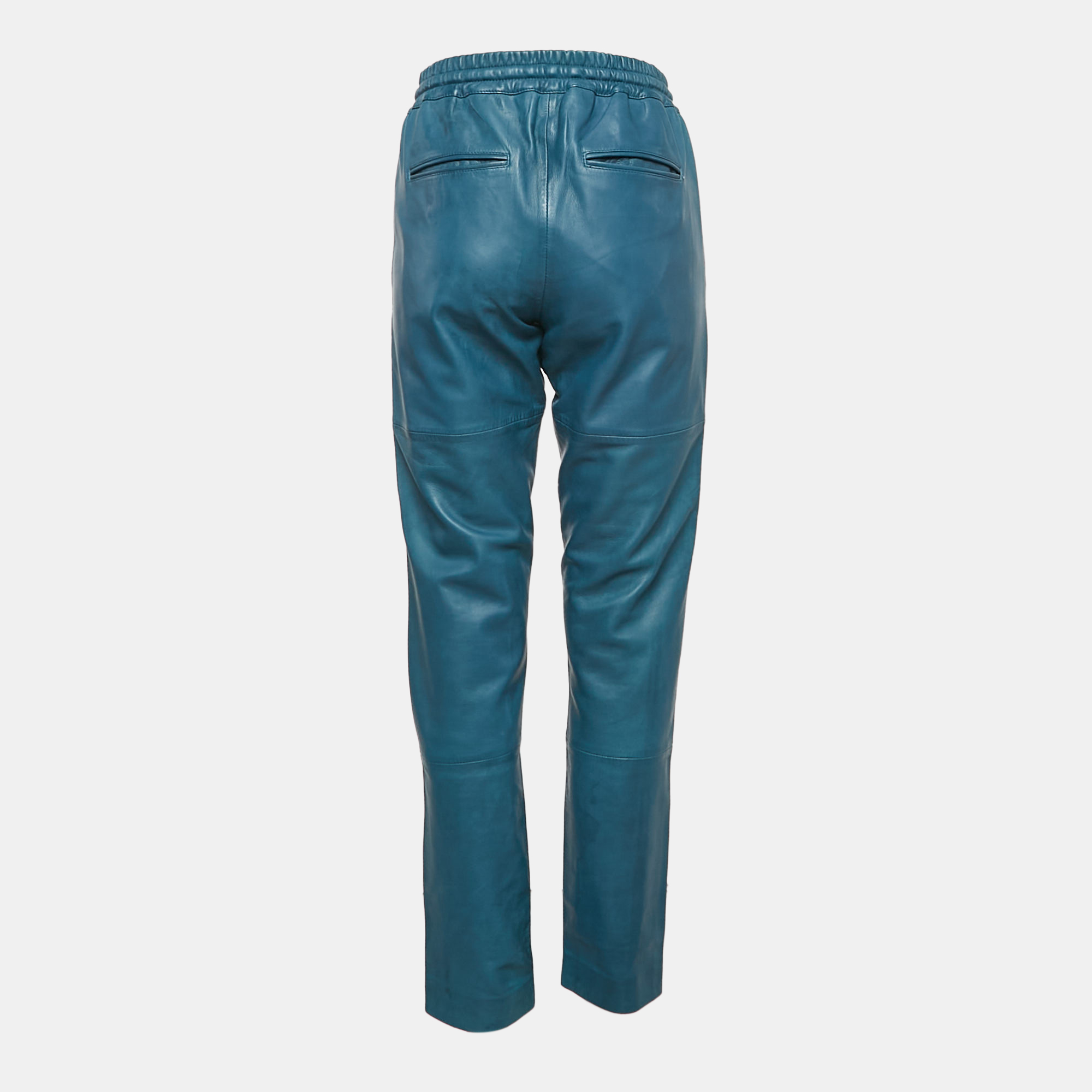 Zadig & Voltaire Blue Genuine Leather Parone Deluxe Pants M