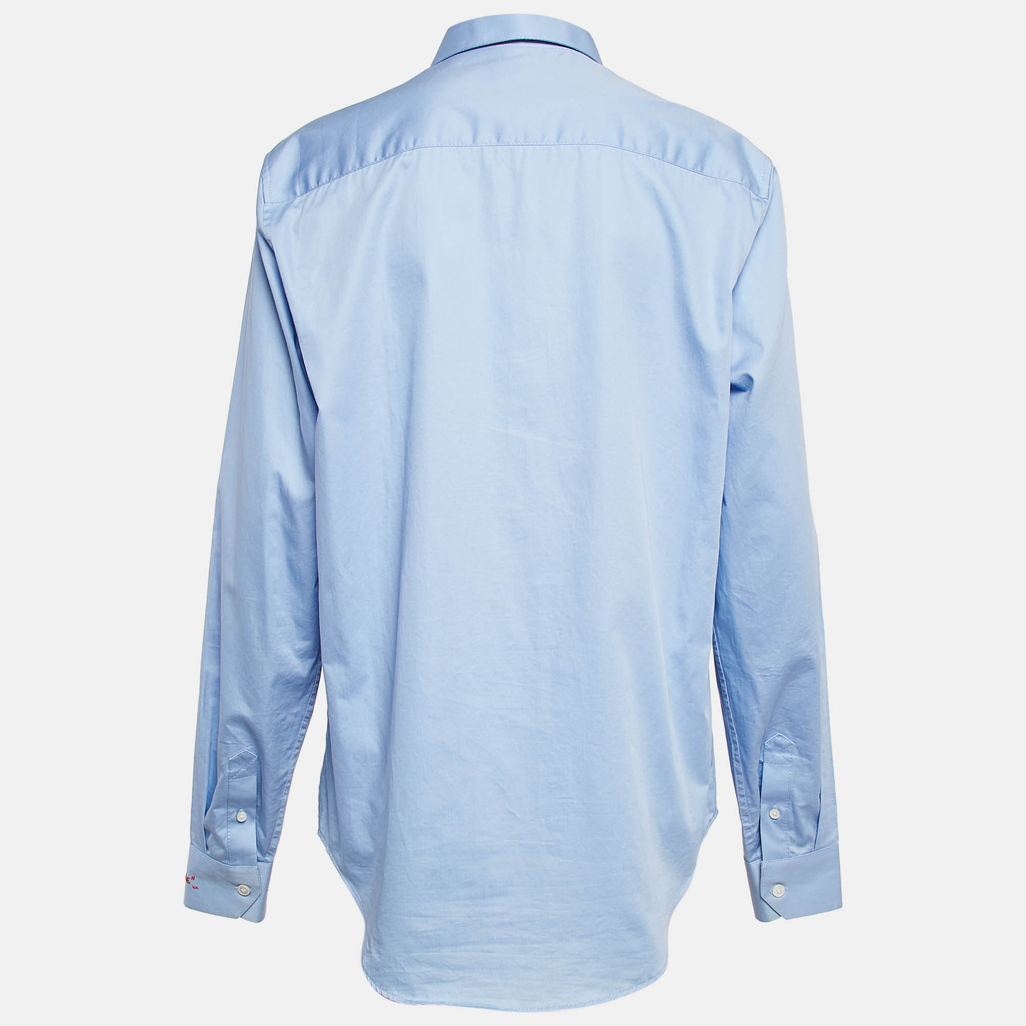 Zadig & Voltaire Blue Cotton Sydney Pop Eco Shirt L