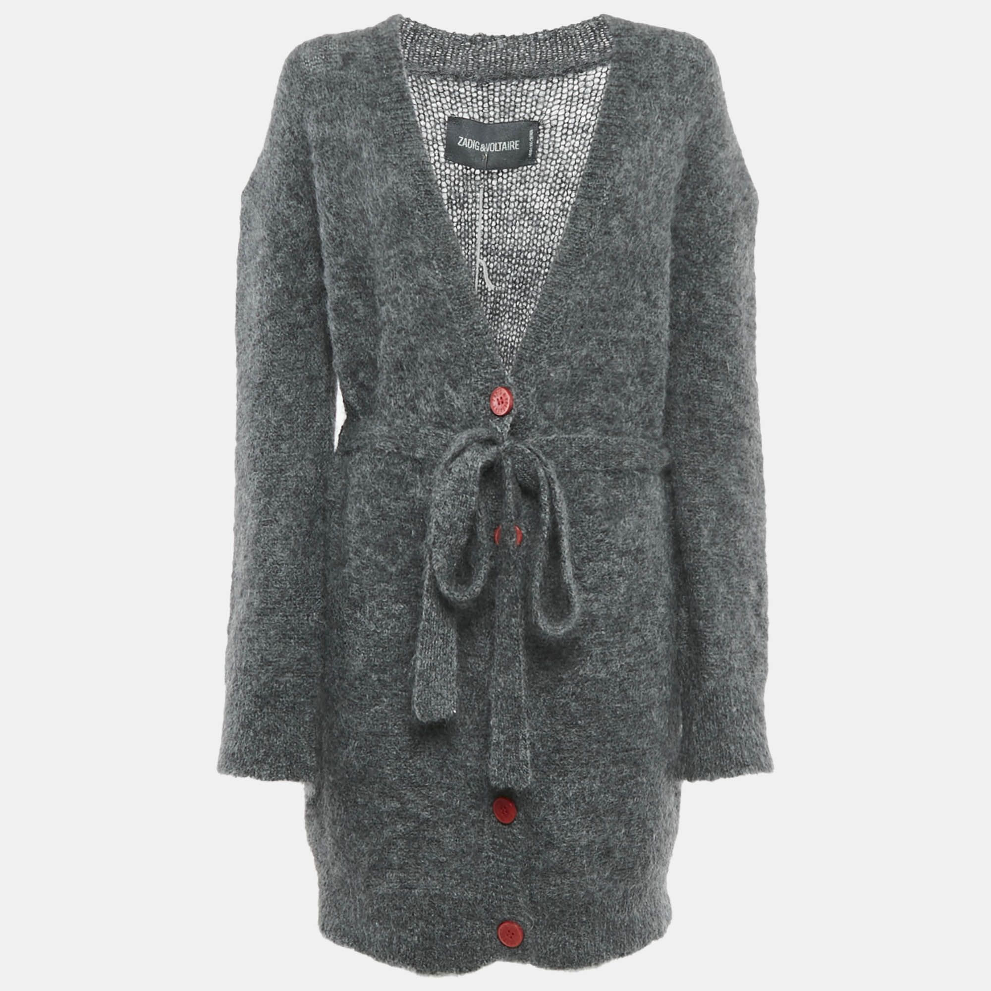 Zadig & Voltaire Green Mohair Wool Belted Romy Long Cardigan M/L, Grey
Zadig & Voltaire Green Mohair Wool Belted Romy Long Cardigan M/L, Grey