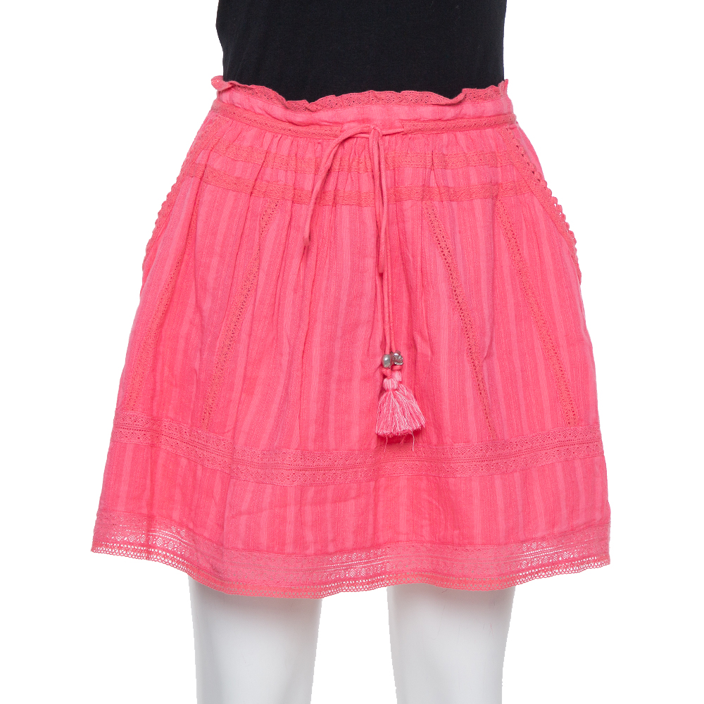 Zadig And Voltaire Pink Cotton Joxini Skirt S