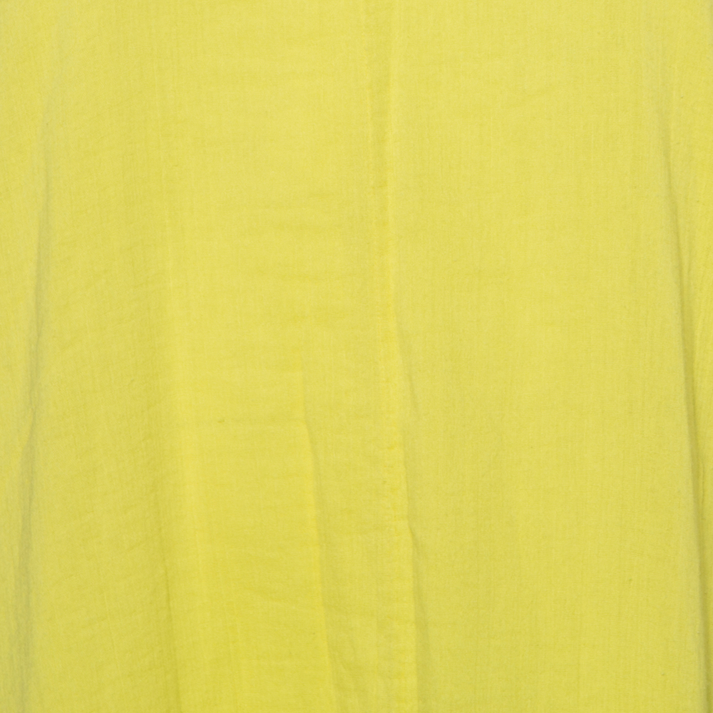 Zadig & Voltaire Yellow Cotton Open Back Ralia Maxi Dress M