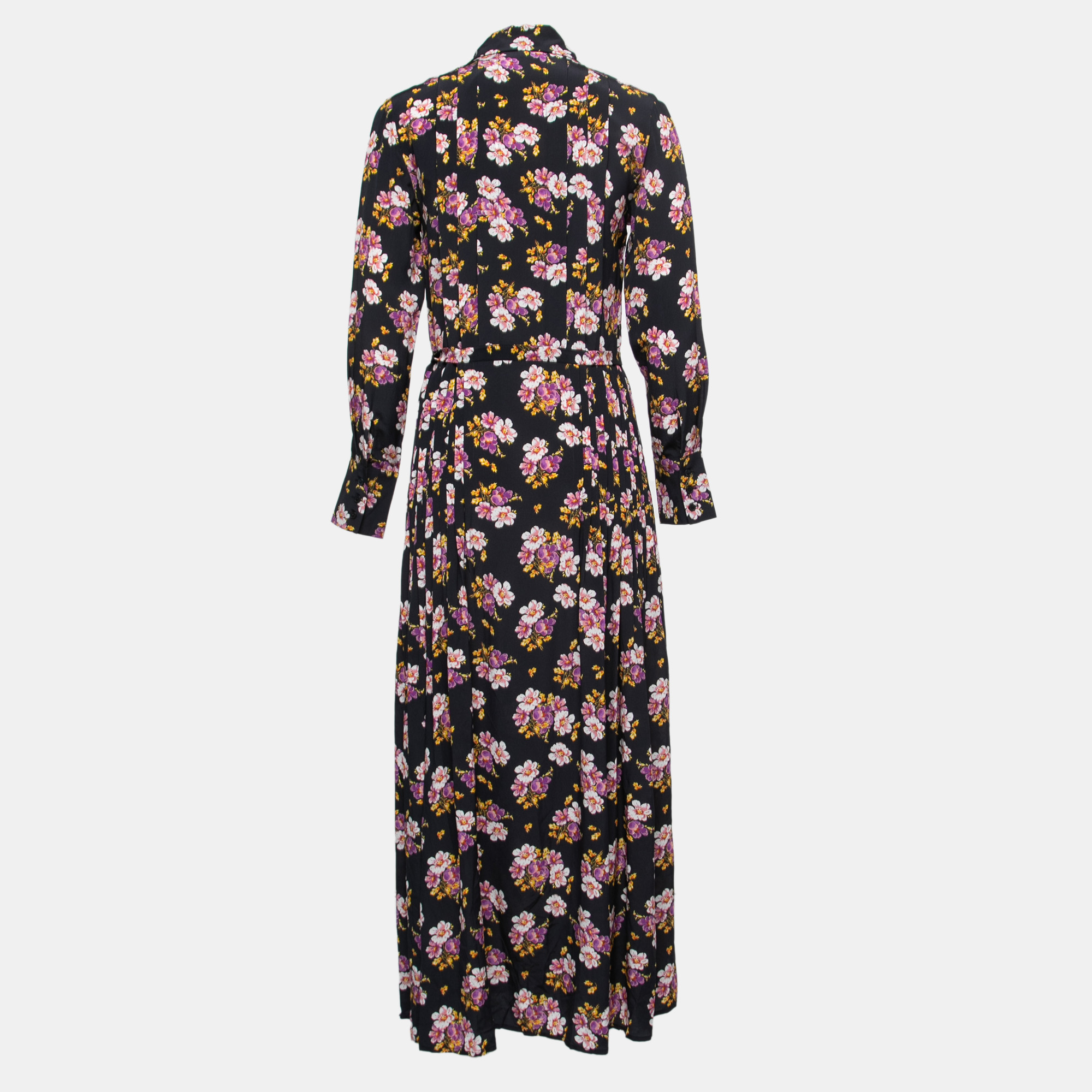 Zadig and Voltaire Black Peonies Printed Silk Button Front Full Sleeve Maxi Dress
Zadig and Voltaire Black Peonies Printed Silk Button Front Full Sleeve Maxi Dress