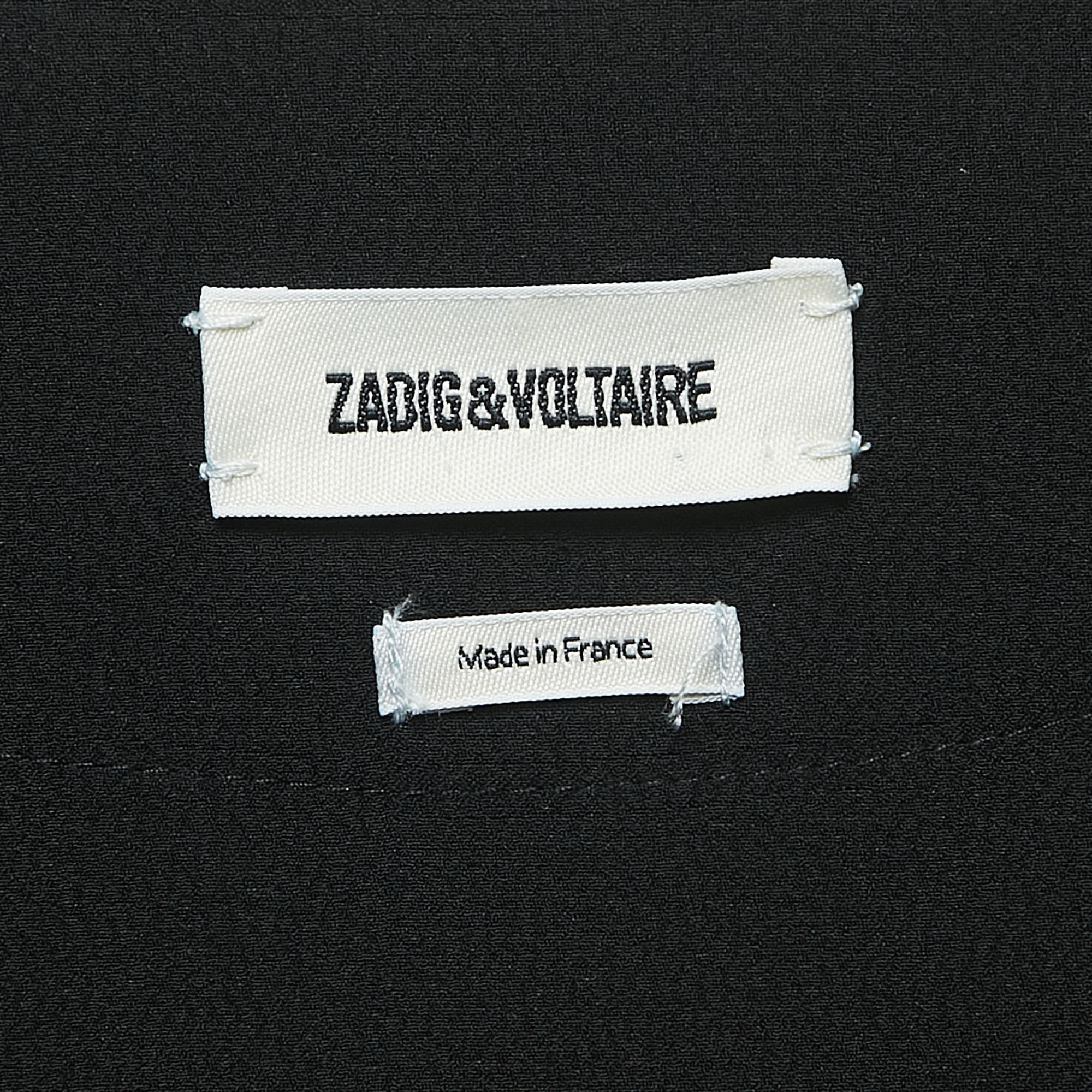 Zadig & Voltaire Black Crepe Mini Dress L