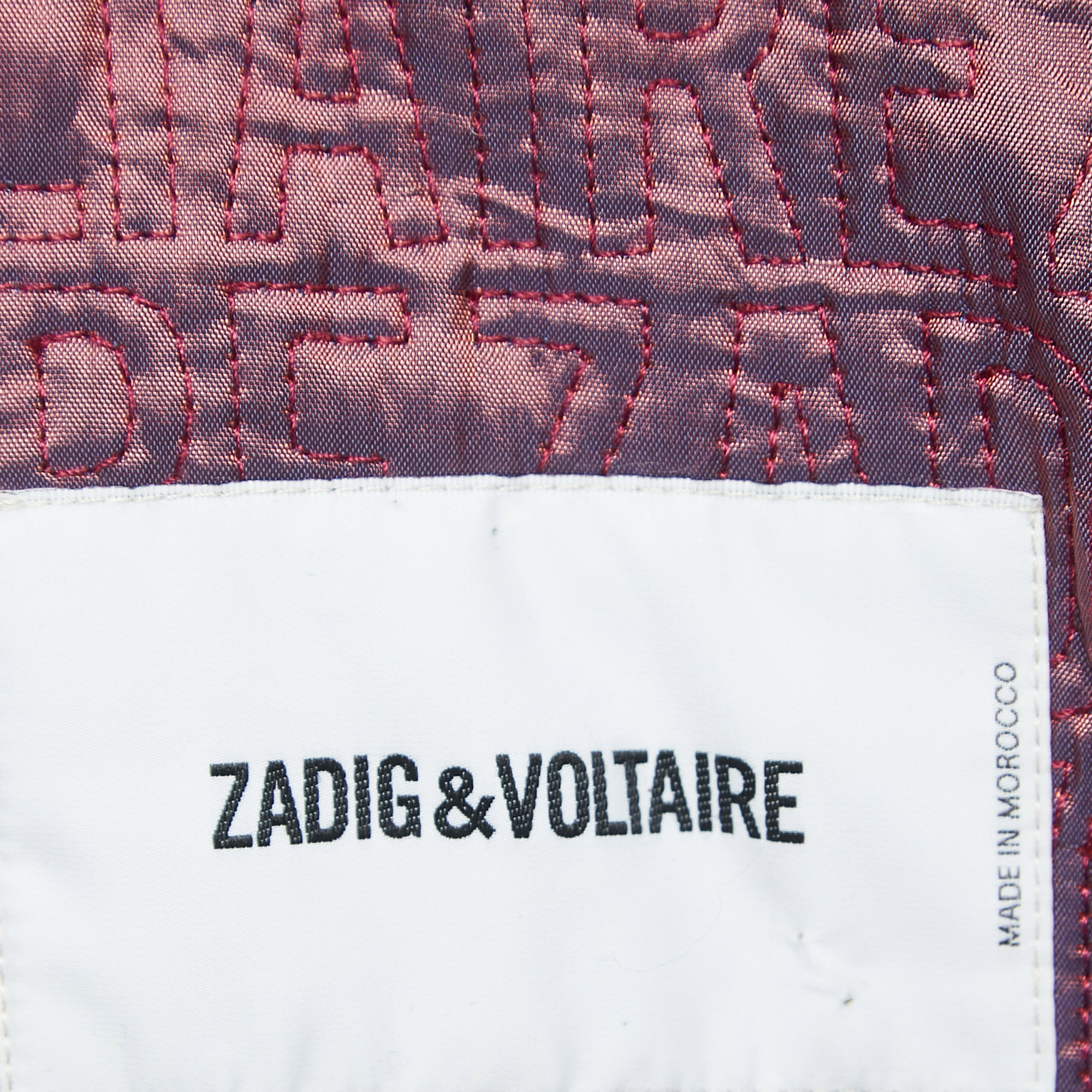 Zadig & Voltaire Black Leather Biker Jacket L