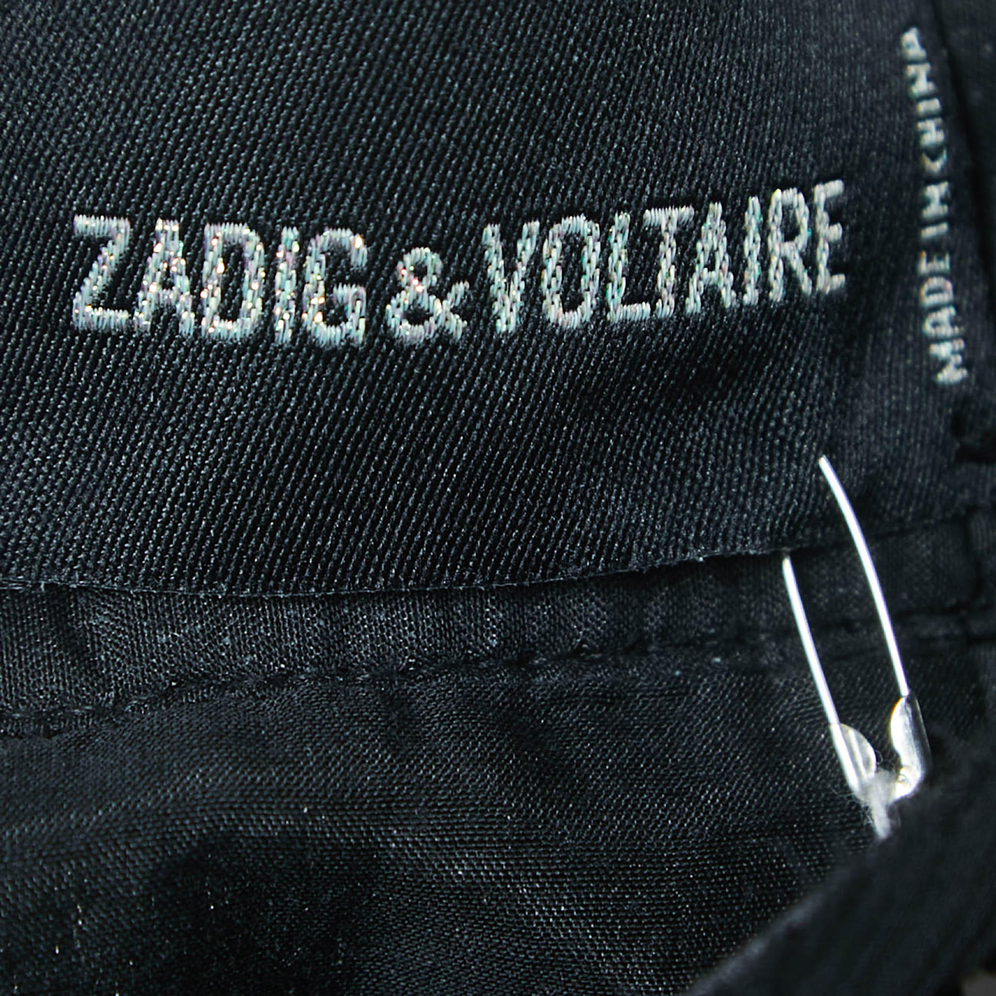 Zadig & Voltaire Black Sequined Mini Skirt S