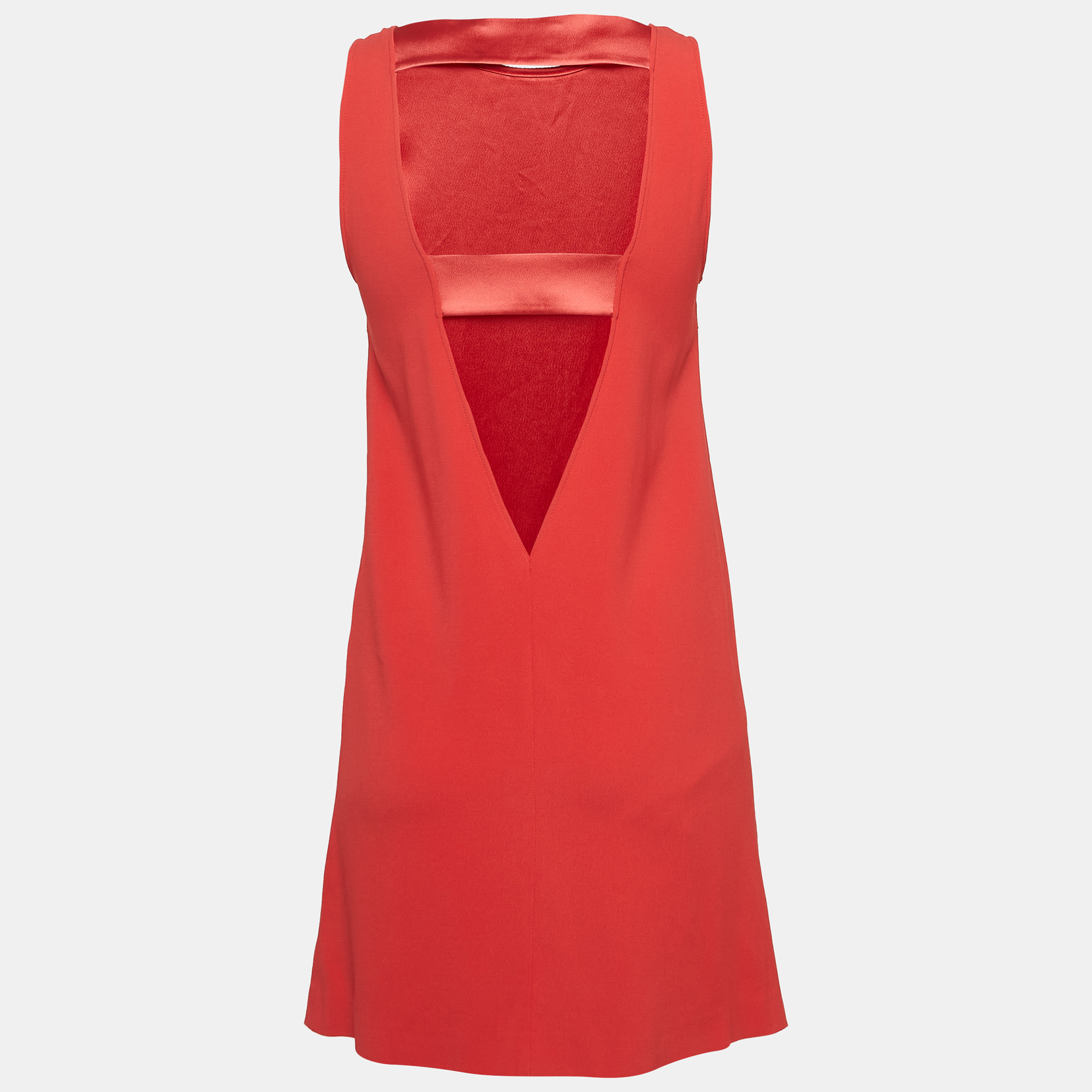 Zadig & Voltaire Red Crepe Cut-Out Detail Sleeveless Mini Raff Dress XS