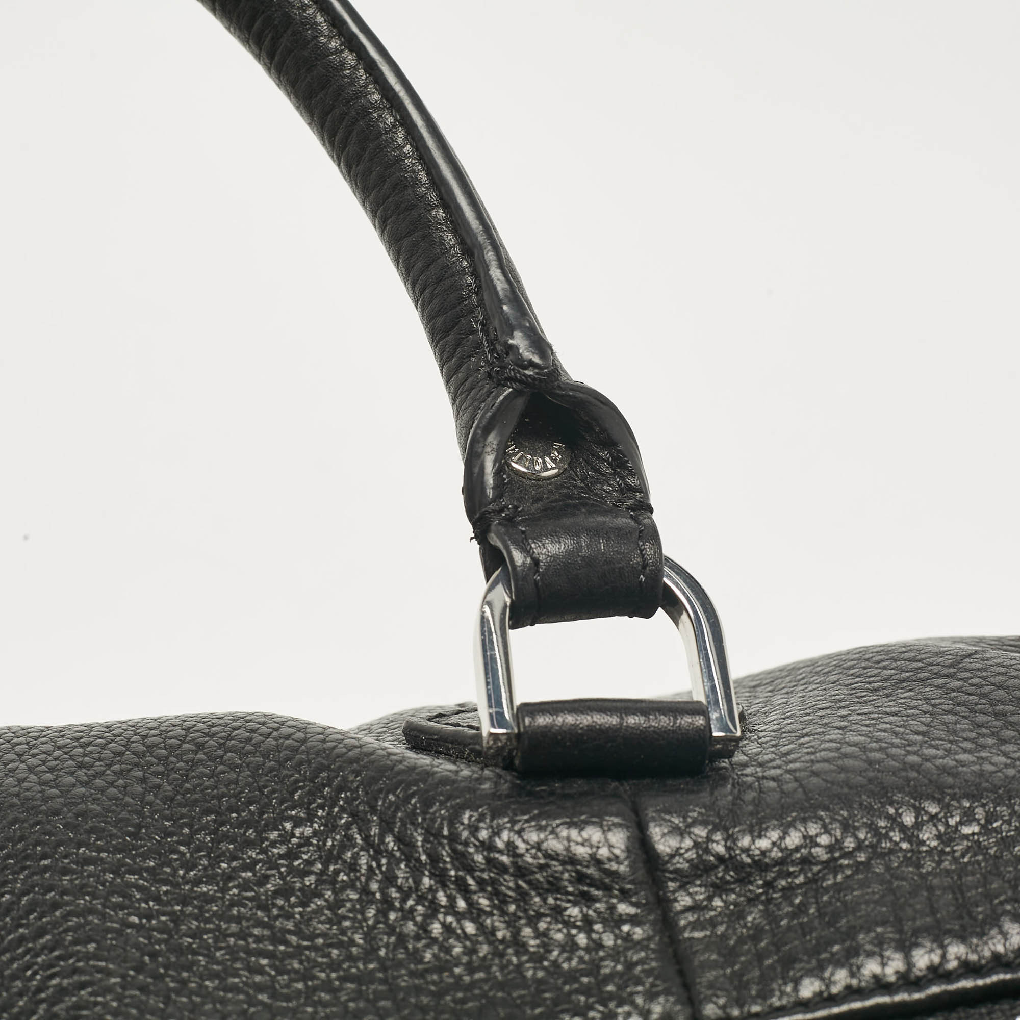 Zadig & Voltaire Black Leather Zip Boston Bag