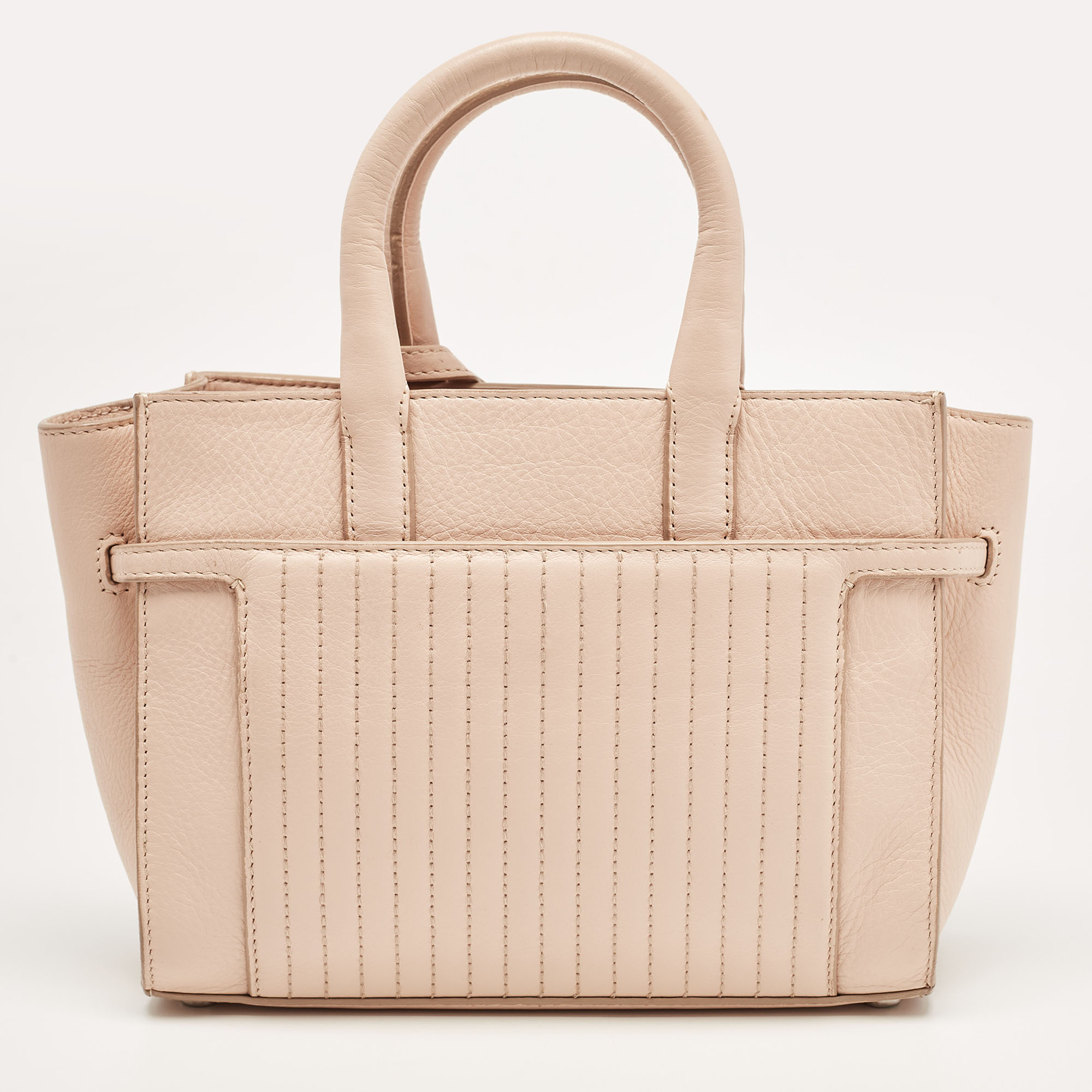 Zadig And Voltaire Light Pink Leather XS Candide Tote