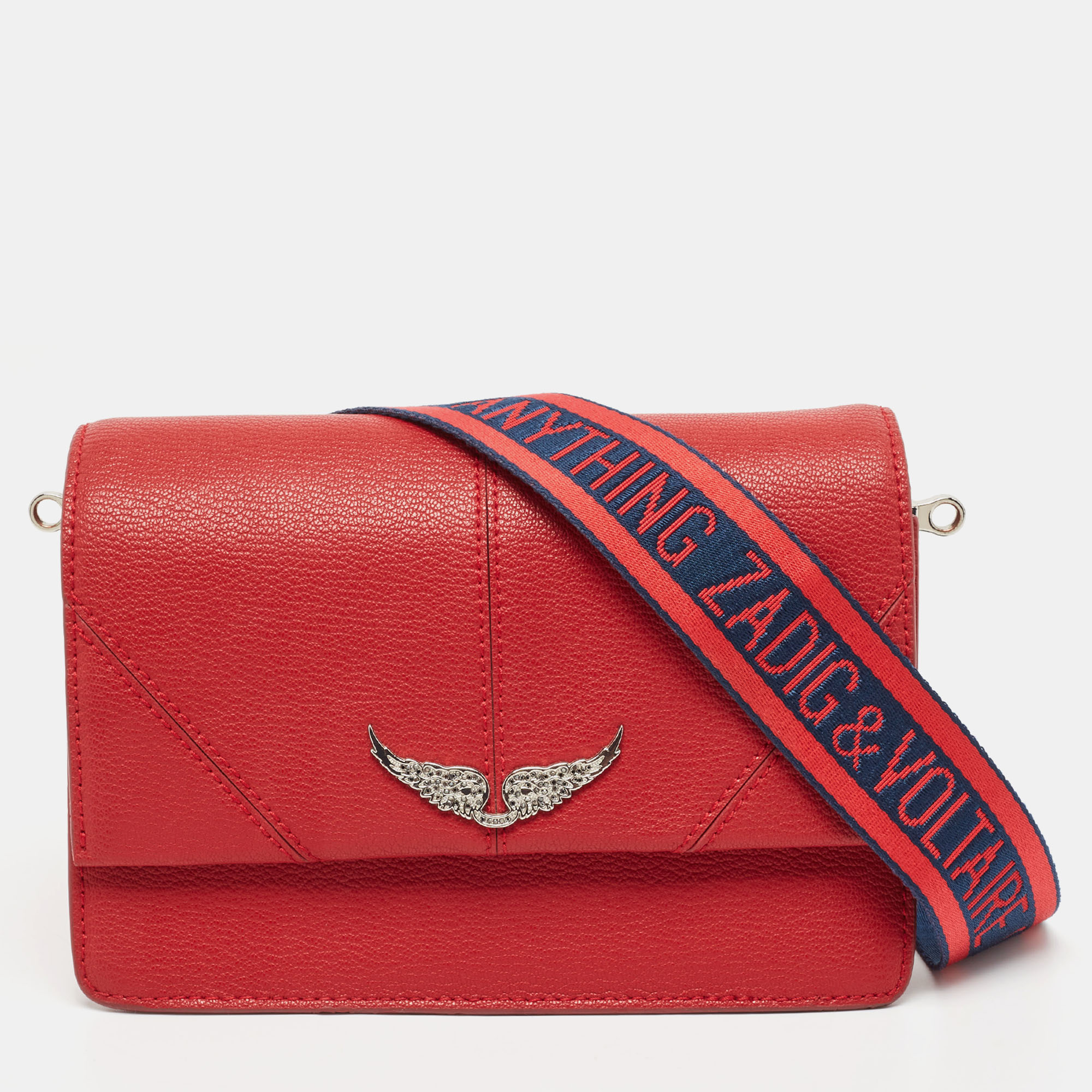 Zadig & Voltaire Red Leather Lolita Shoulder Bag