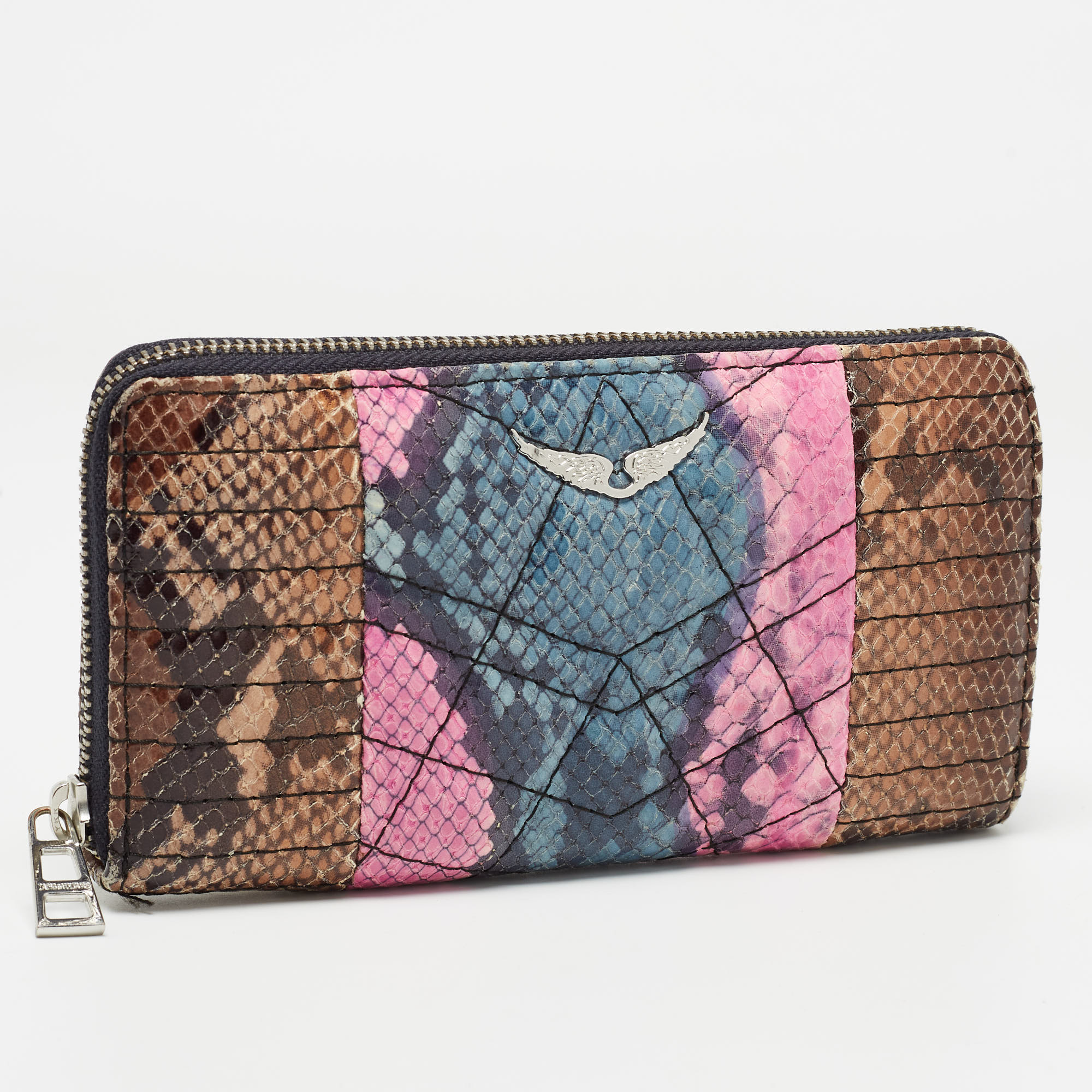 Zadig & Voltaire Multicolor Zip Around Continental Wallet