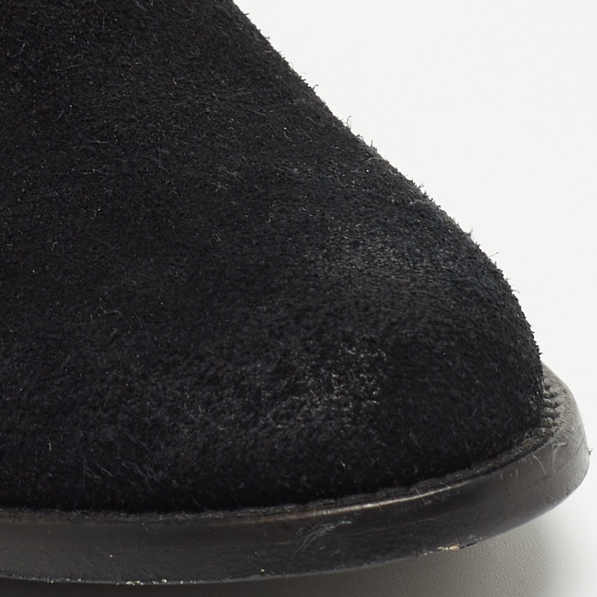 Zadig & Voltaire Black/Grey Suede Ankle Boots Size 36
