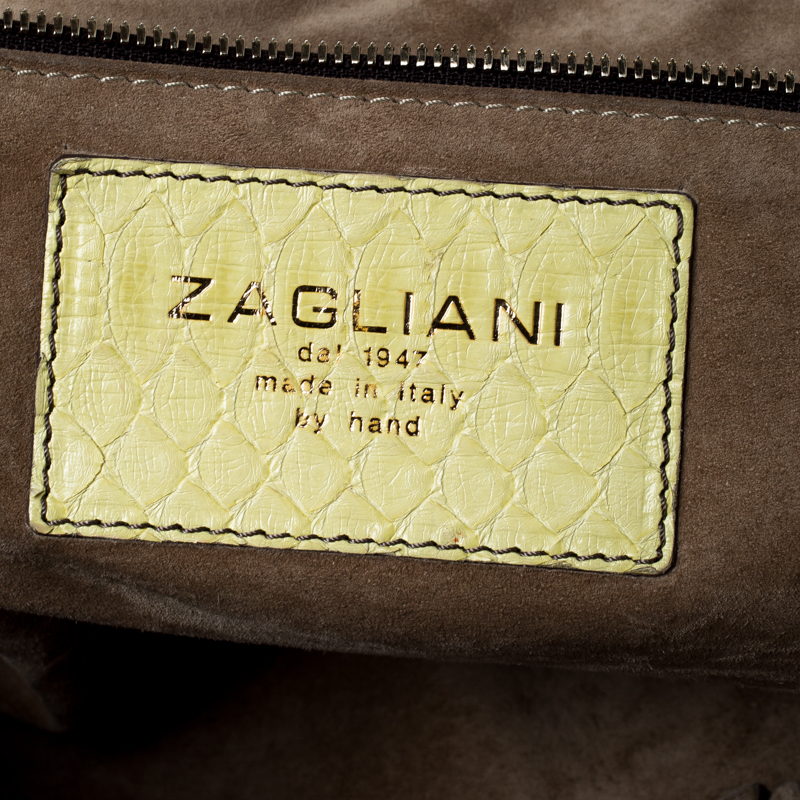 Zagliani Multicolor Woven Leather And Python Tomodachi Satchel