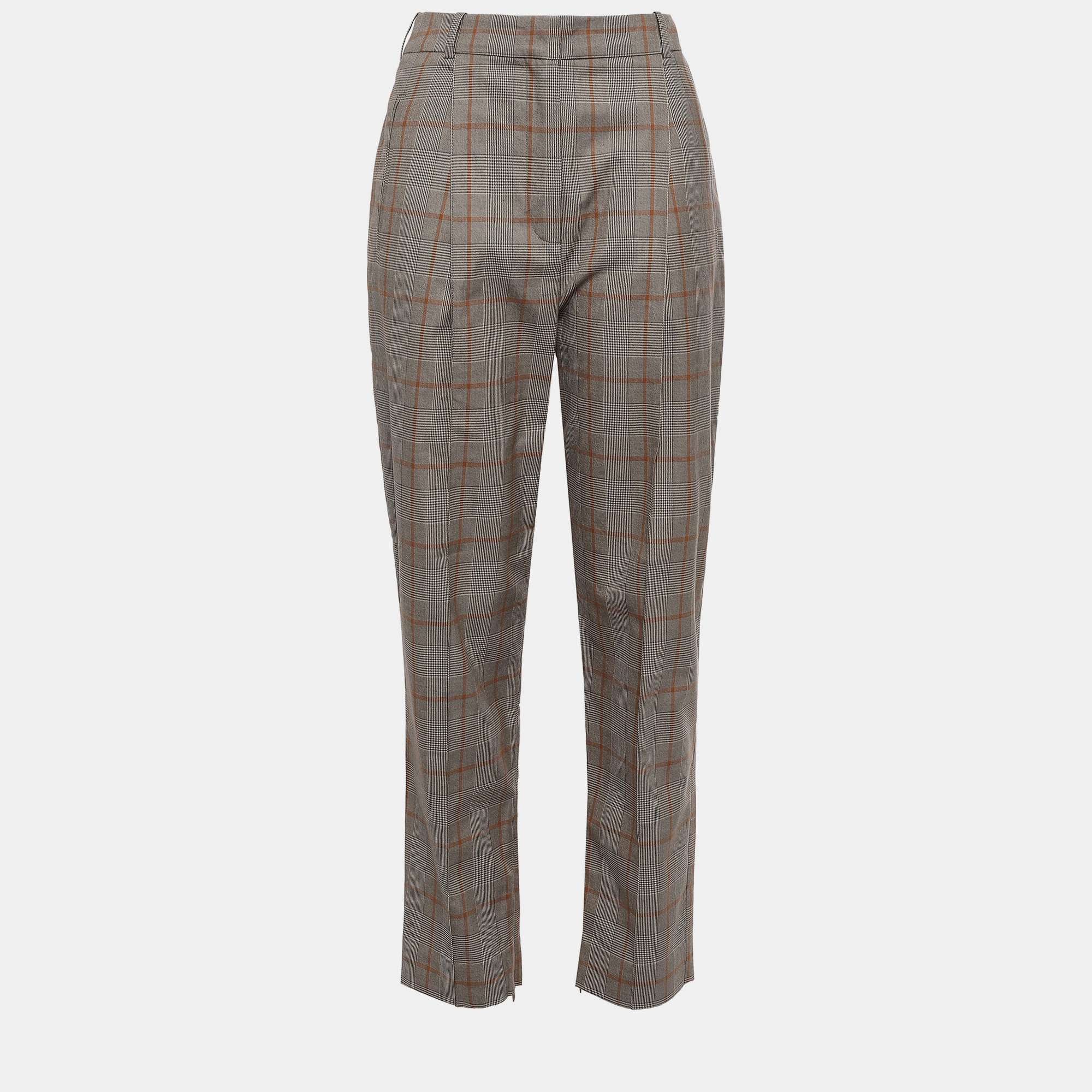 Zimmermann brown check trousers size m (2)