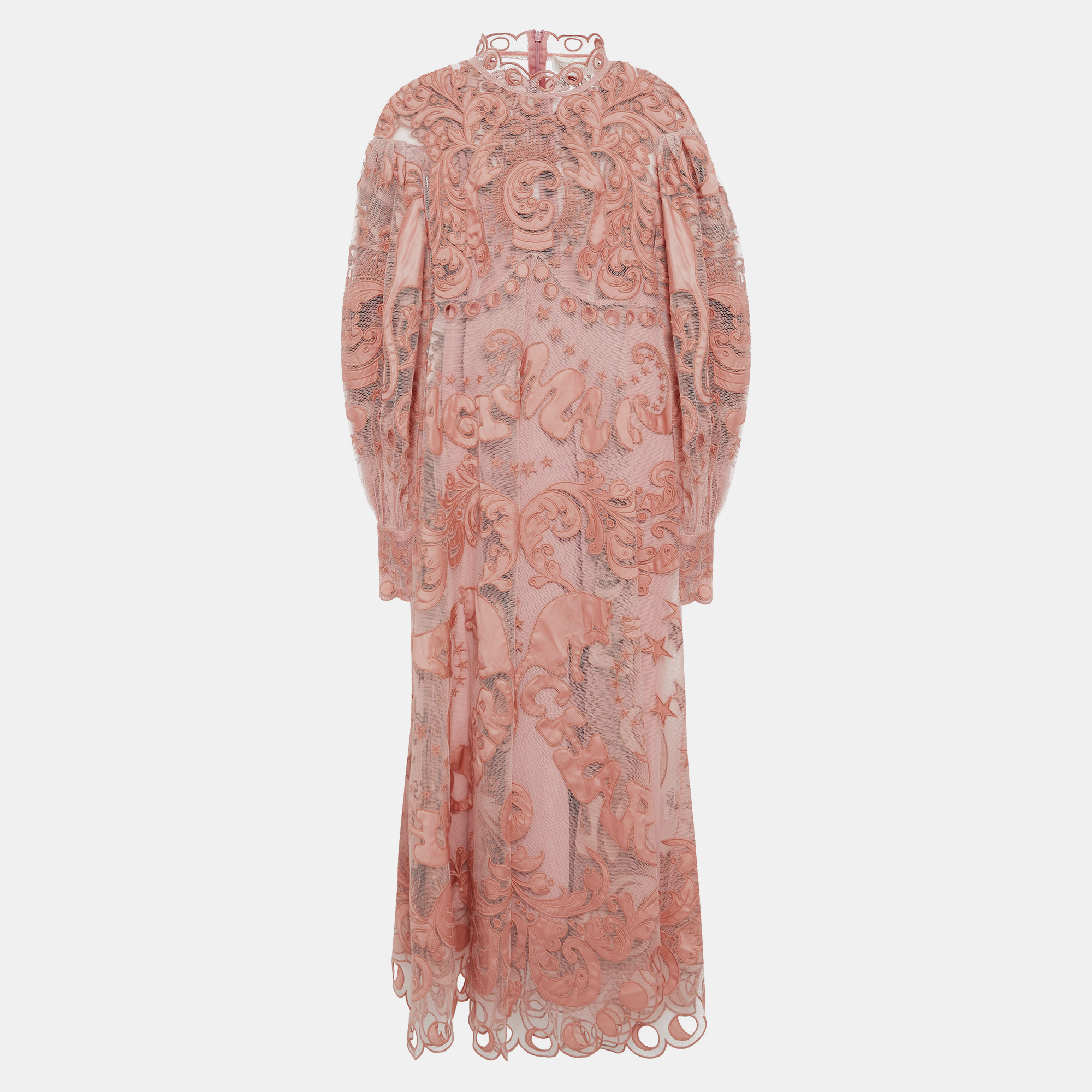 Zimmermann peony pink embroidered tulle ladybeetle dress m (size 2)